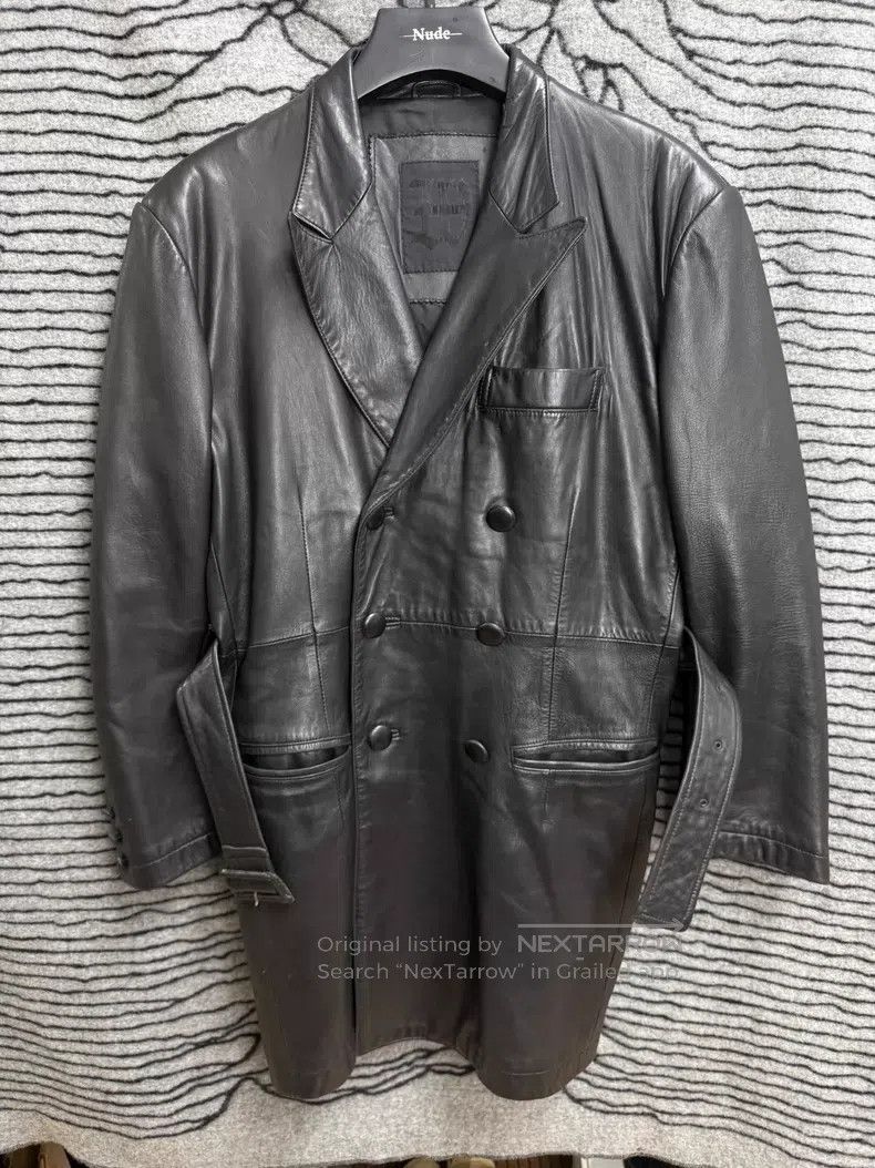 Yohji Yamamoto YOHJI YAMAMOTO Padded Shoulder Sheepskin Coat Size US M / EU 48-50 / 2 - 1 Thumbnail