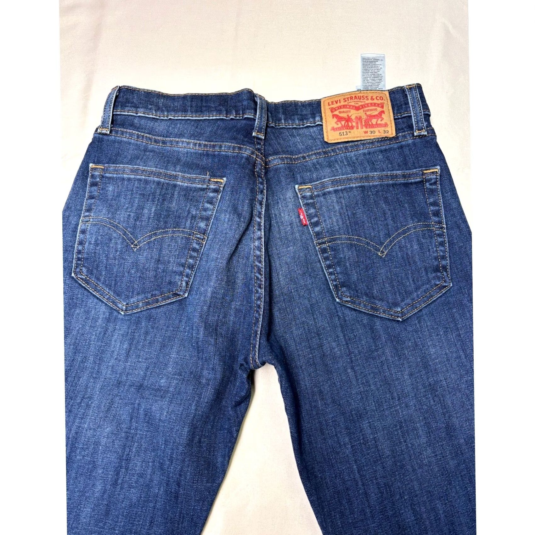 Levi's Levi's 513 Slim Straight Jeans Mens W30 L32 Dark Wash Denim Size US 30 / EU 46 - 7 Thumbnail
