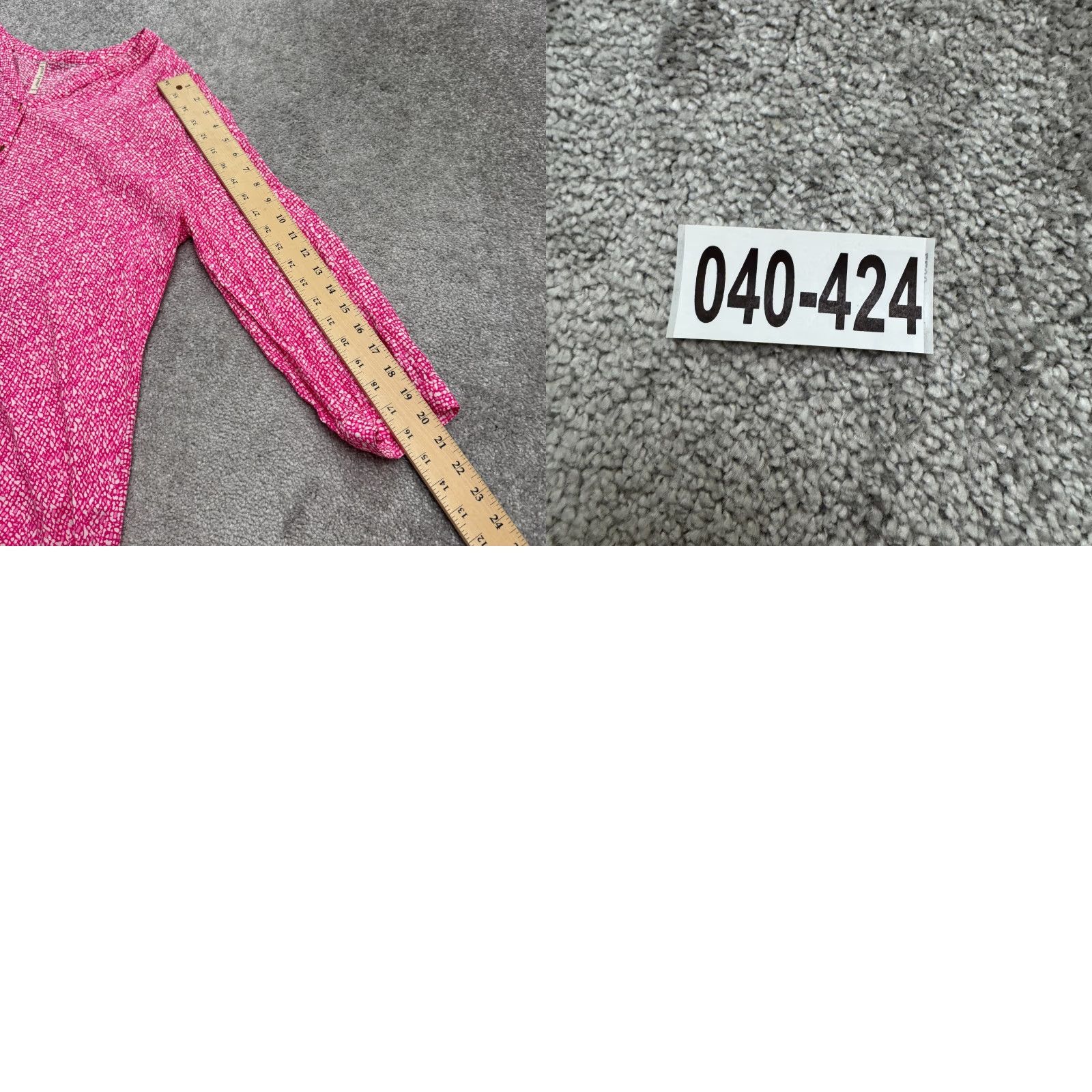 Vintage Grand & Greene Blouse Womens XL Pink Geometric V-Neck Long Sleeve Top Size XL / US 12-14 / IT 48-50 - 9 Thumbnail