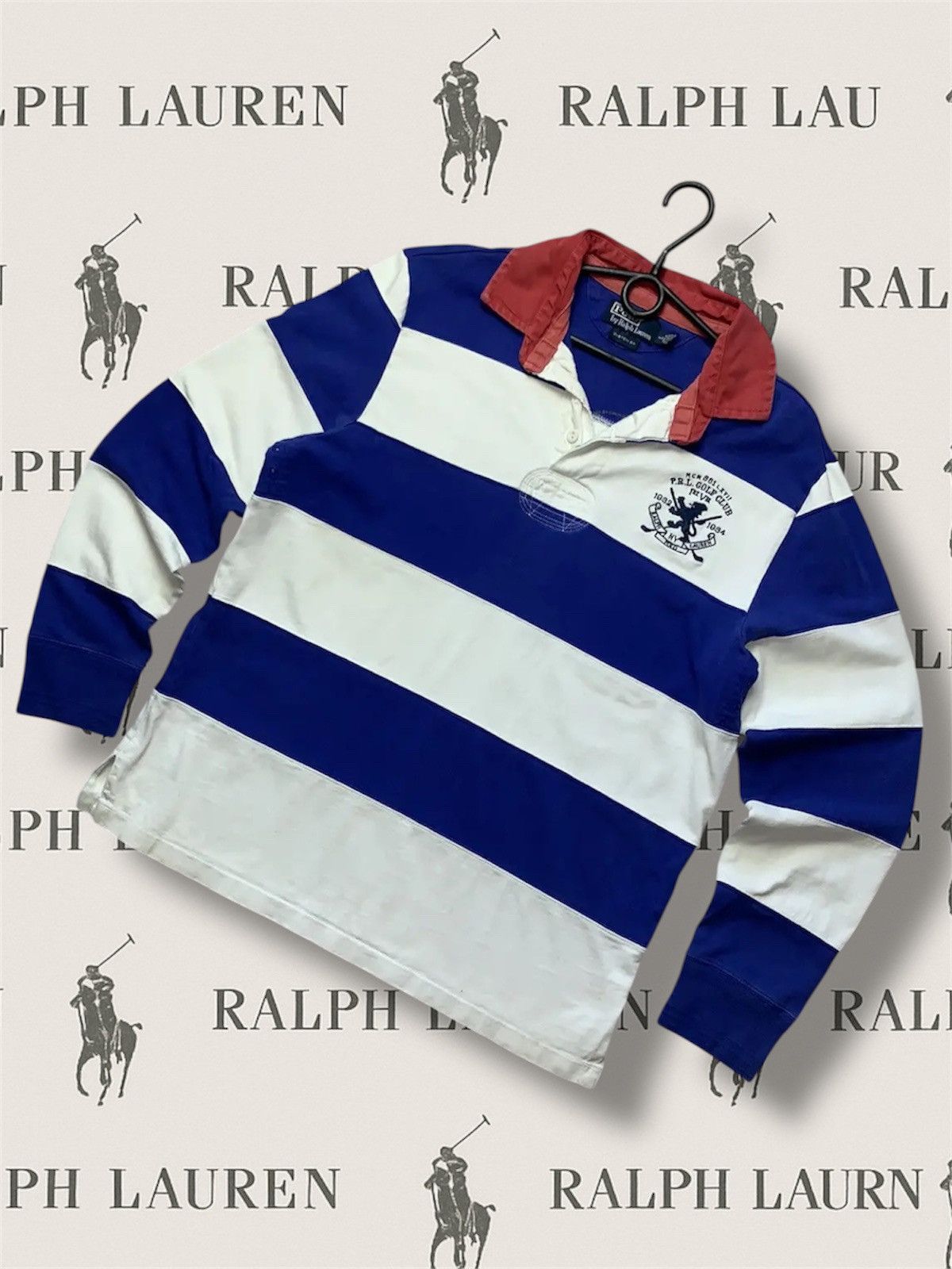 Polo Ralph Lauren Vintage Rugby polo Ralph Lauren big logo number 21 England Size US L / EU 52-54 / 3 - 1 Thumbnail