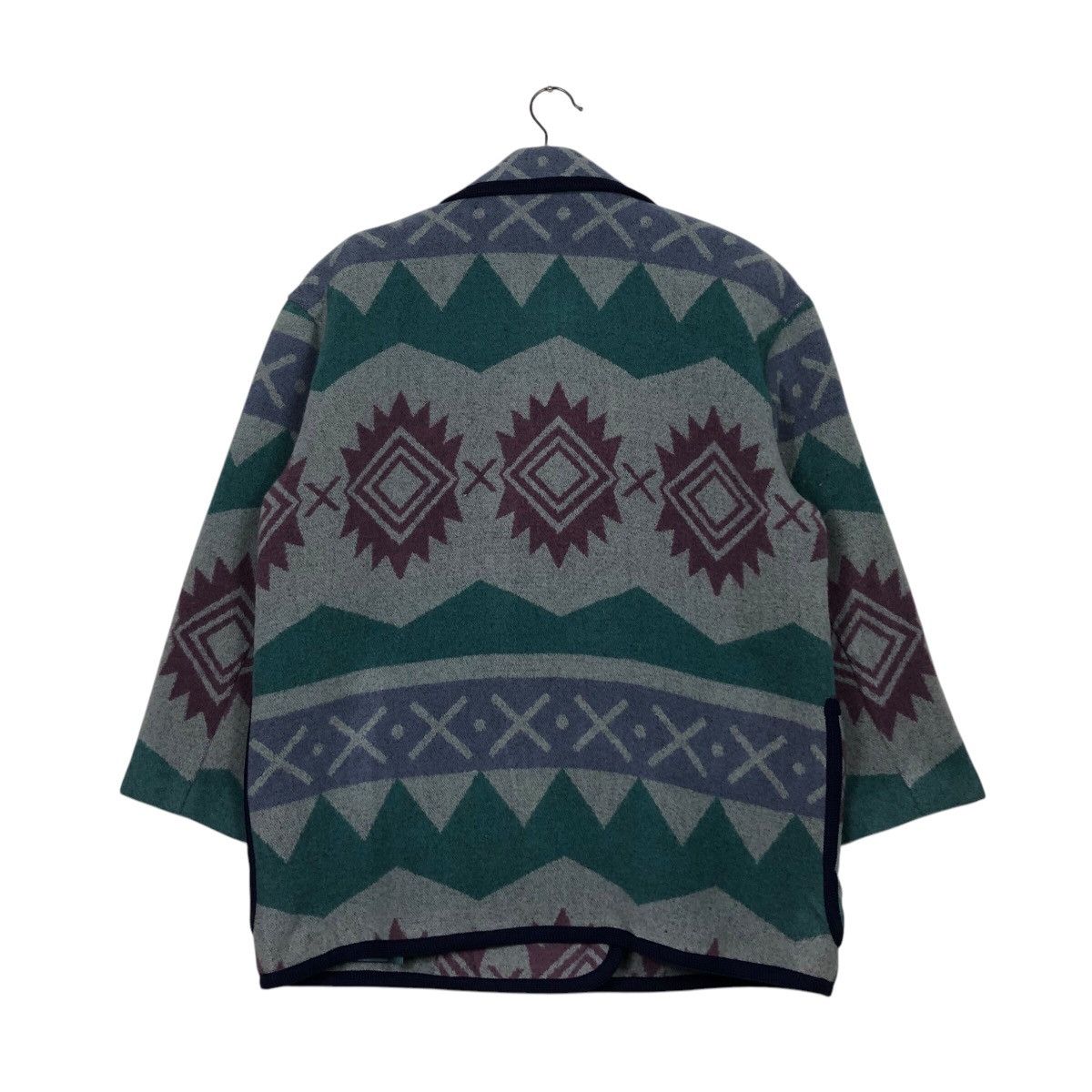 Japanese Brand × Vintage 📌Vintage Wool Button Jacket Navajo Design Command Cynsia Size US M / EU 48-50 / 2 - 9 Thumbnail