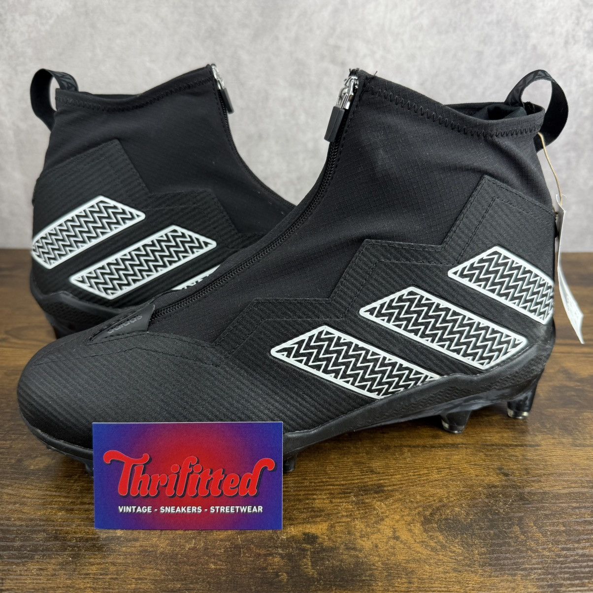 Adidas NEW adidas Nasty Fly 2.0 Black Metallic GV8309 Sz 12 Cleats Size US 12 / EU 45 - 1 Thumbnail