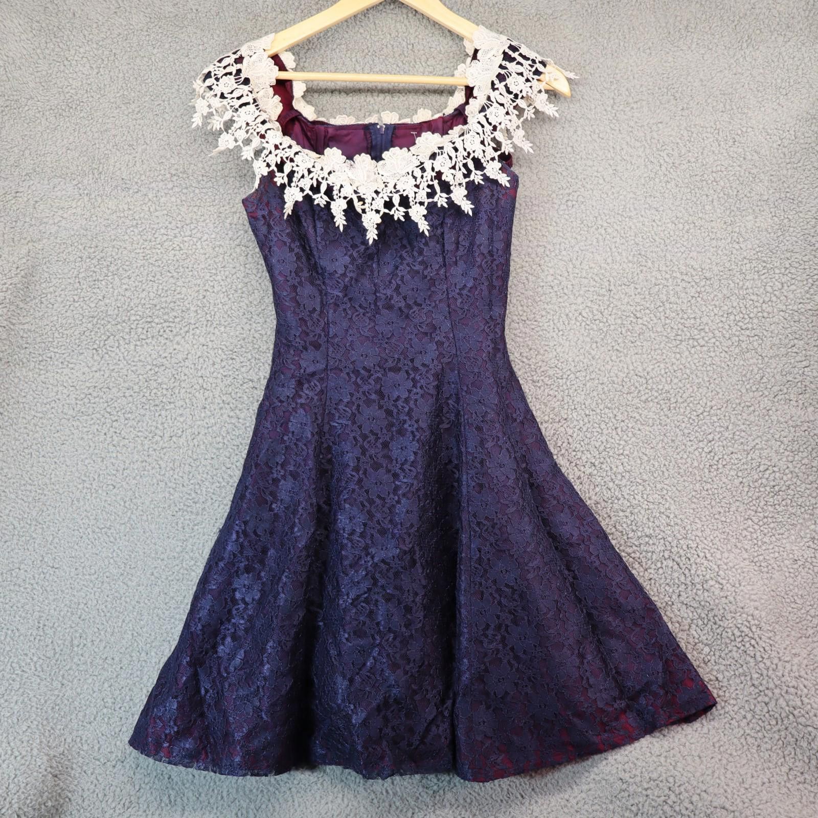 Other Notorious Dress sz 3 Vtg 80s Party Prom Sheath Formal Lace Size S / US 4 / IT 40 - 1 Thumbnail