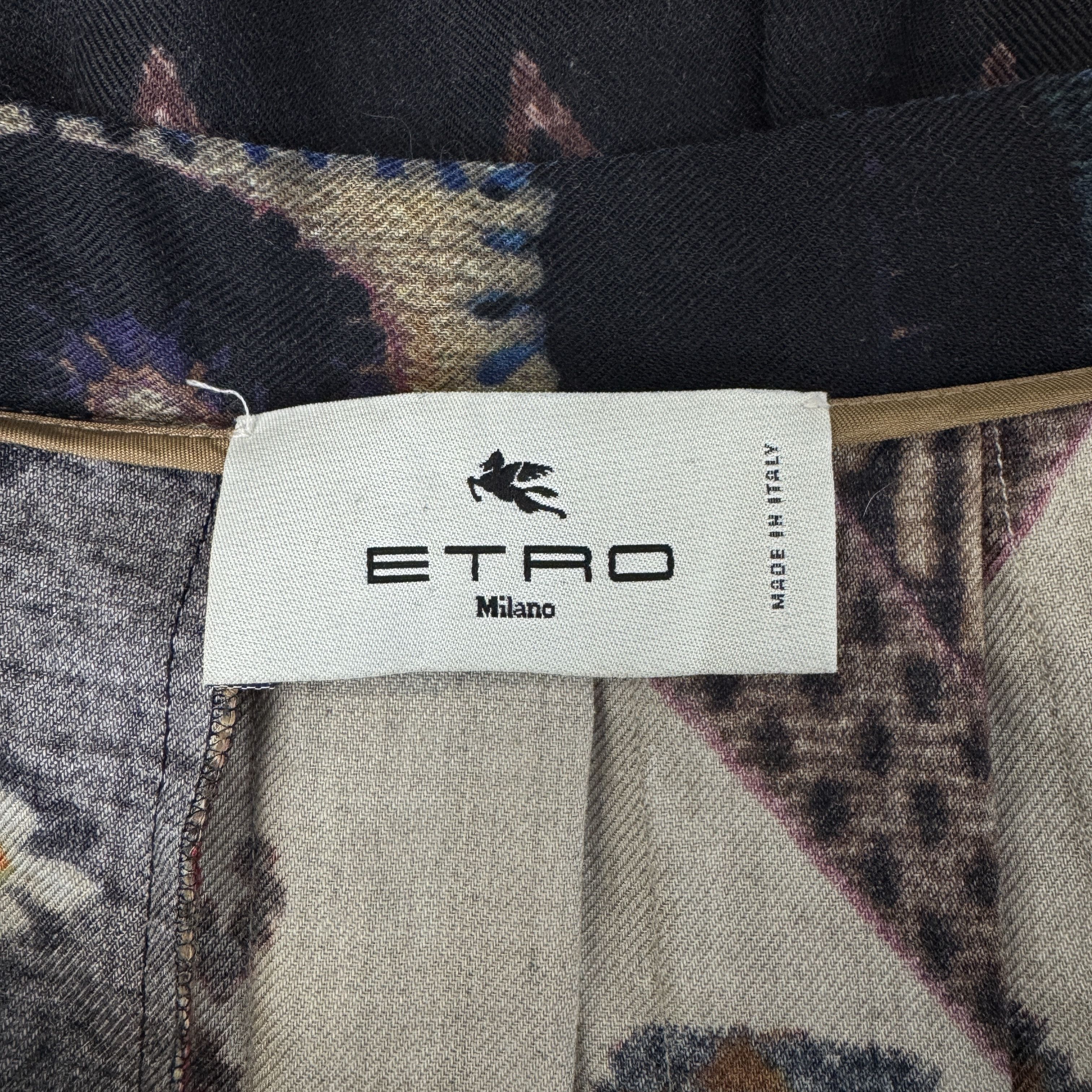 Etro Etro Wool and Silk Pleated Print Skirt Size 30" / US 8 / IT 44 - 5 Thumbnail