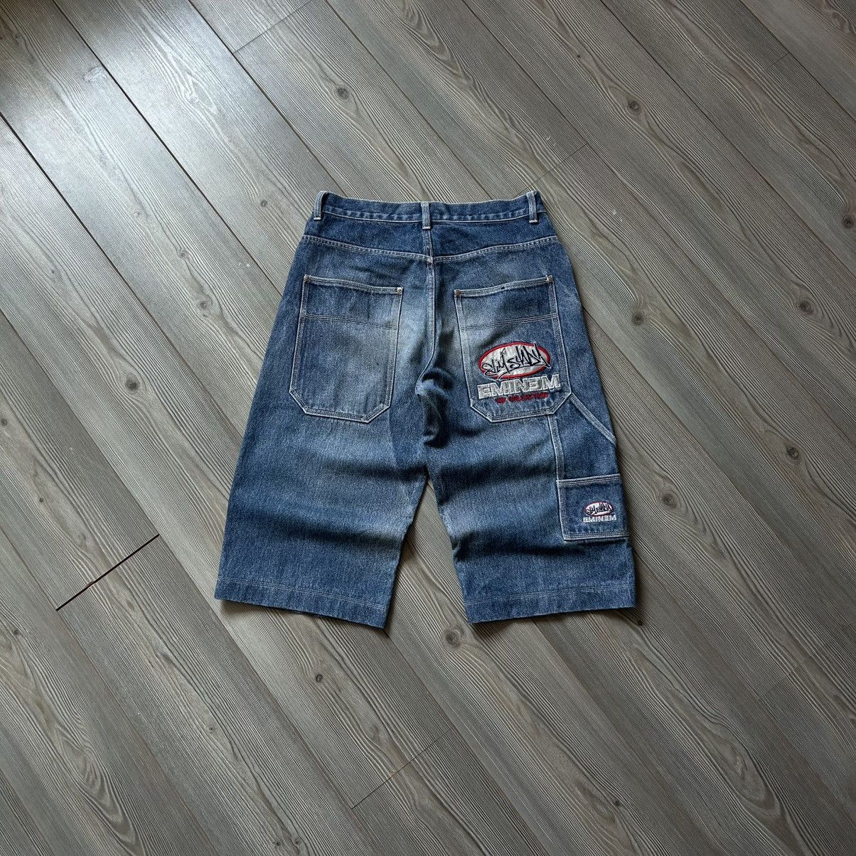 Eminem Vintage Y2K Eminem Slim Shady Carpenter Rap Shorts Jort Size US 31 - 1 Thumbnail