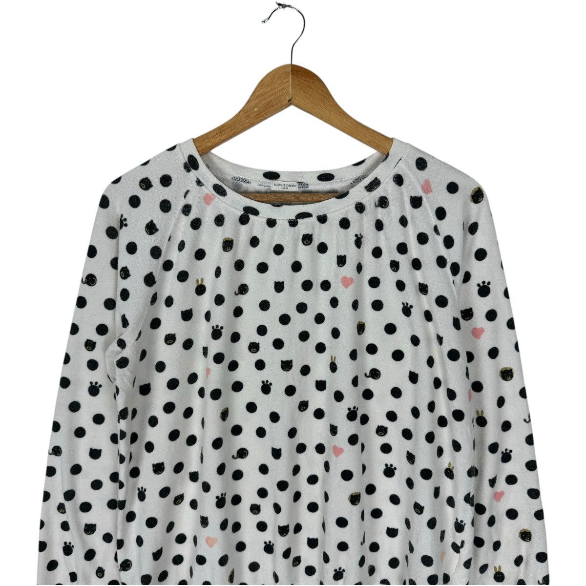 Issey Miyake × Japanese Brand × Tsumori Chisato ⚡️TSUMORI CHISATO SLEEP IS POLKA DOT SWEATER Size M / US 6-8 / IT 42-44 - 2 Thumbnail