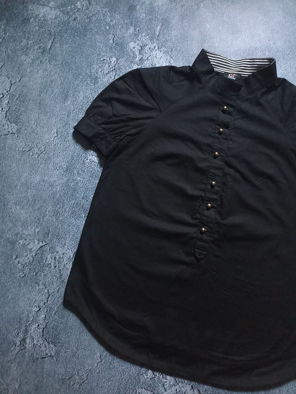 Gianfranco Ferre Vintage GianFranco Ferre GF Black Cotton Shirt Women Size S Size S / US 4 / IT 40 - 3 Thumbnail