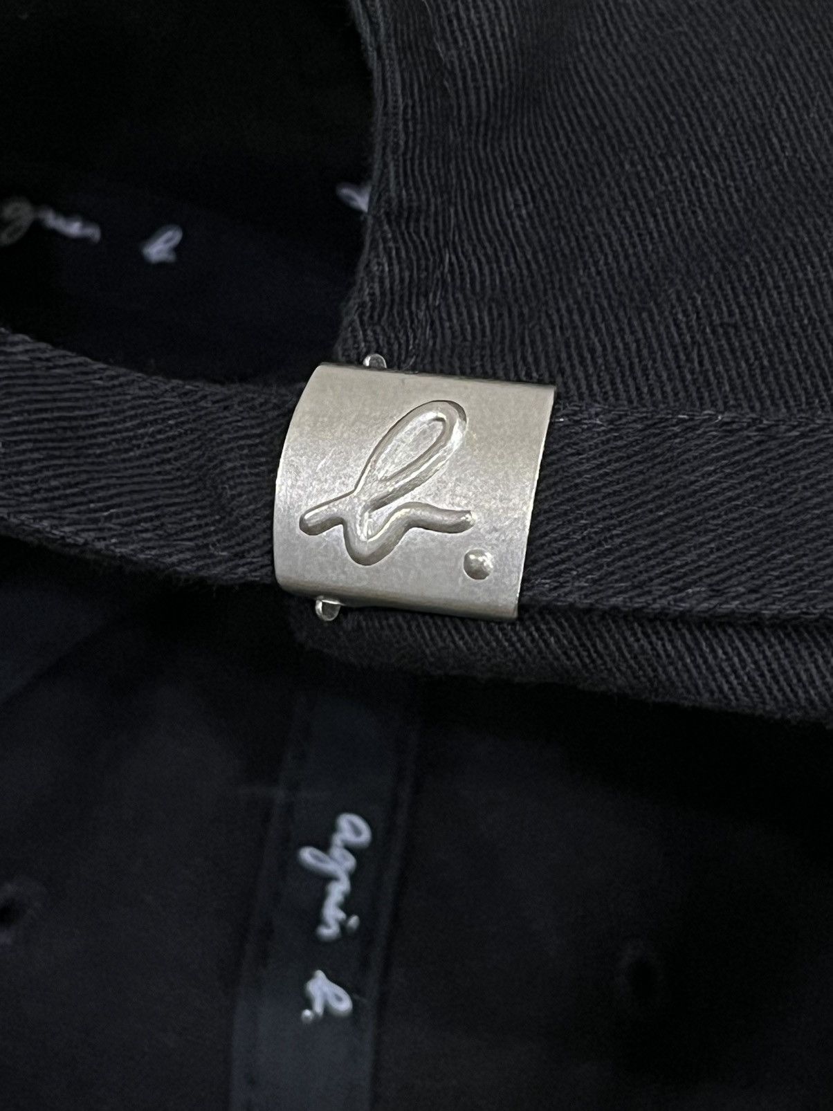 agnes b. 🔥RARE🔥Vintage AGNES B Embroidery Black Strapback Dad Hat Size ONE SIZE - 5 Thumbnail