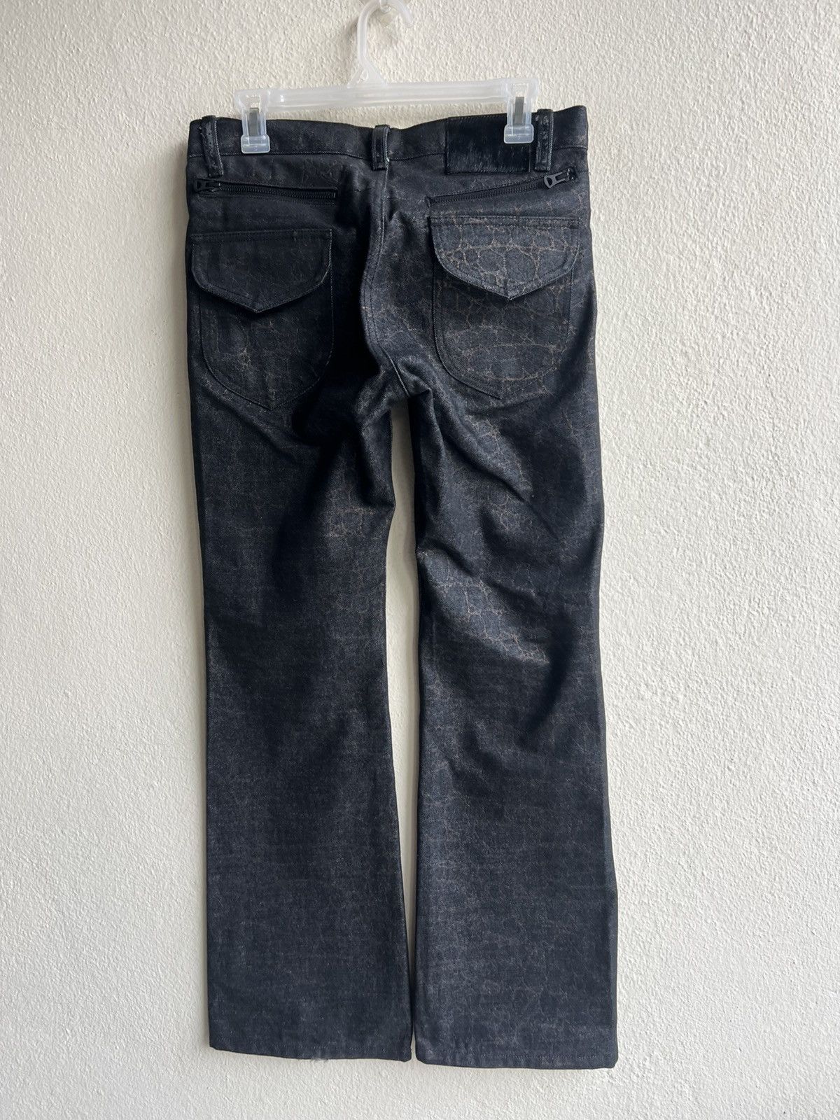 Vintage Super Flare D.K.F. Made in Japan Printed Denim Jeans Size US 30 / EU 46 - 3 Thumbnail