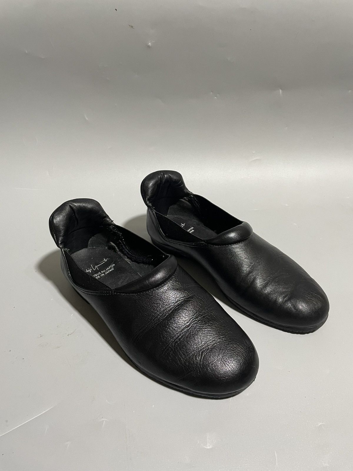 Yohji Yamamoto Yohji Yamamoto Black Leather Slip-On Shoes Size US 6.5 / EU 39-40 - 1 Thumbnail
