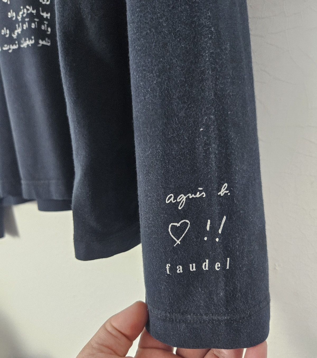 agnes b. Agnes B paris arabic french wording faudal shirt Size US XL / EU 56 / 4 - 5 Thumbnail