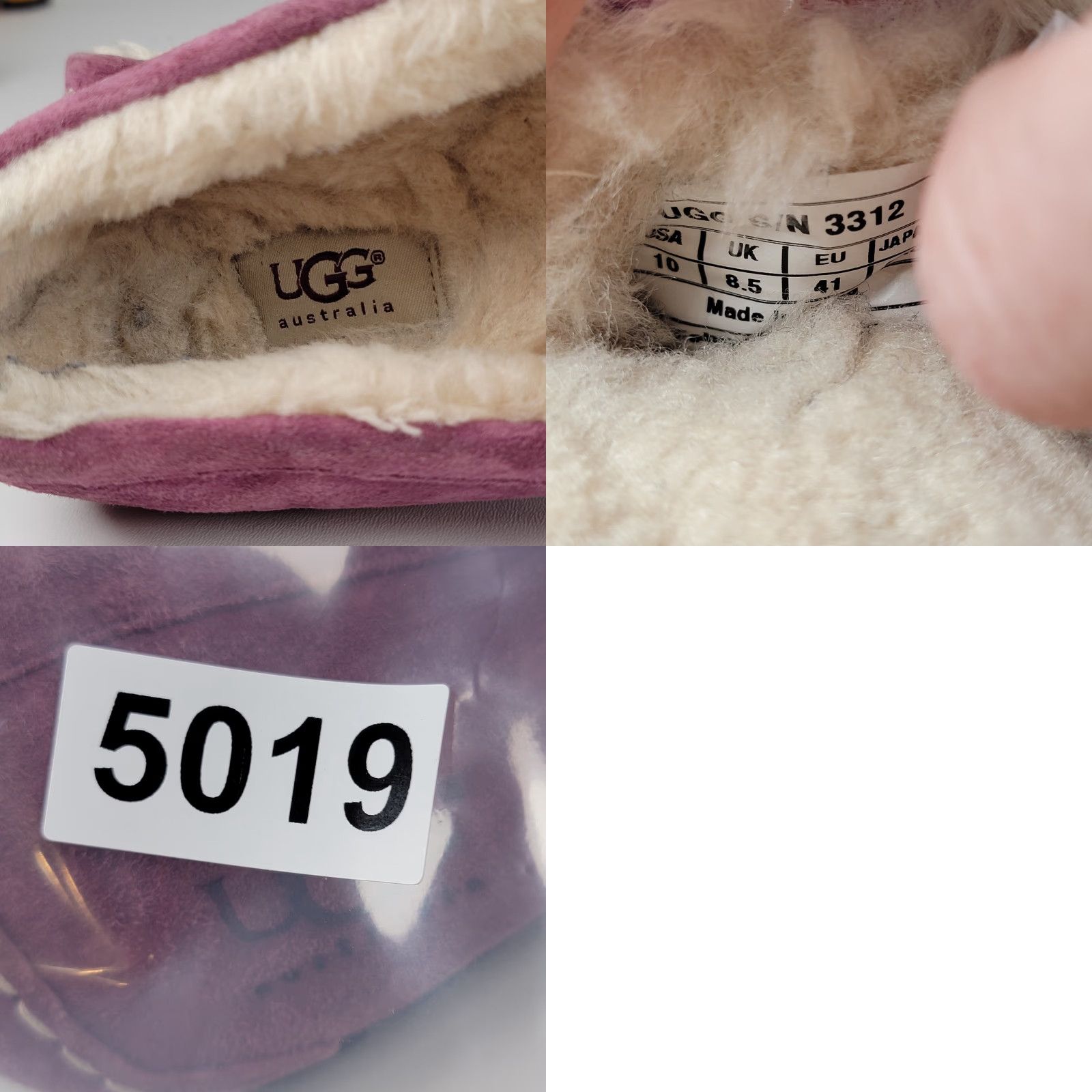 Ugg UGG Slipper Women Moccasin Slippers Pink Suede Shearling Slip On Cushioned Lined Comfort Travel Casual Indoors Outdoors US 10 UK 8.5 EU 41 Mens? Size ONE SIZE - 9 Thumbnail