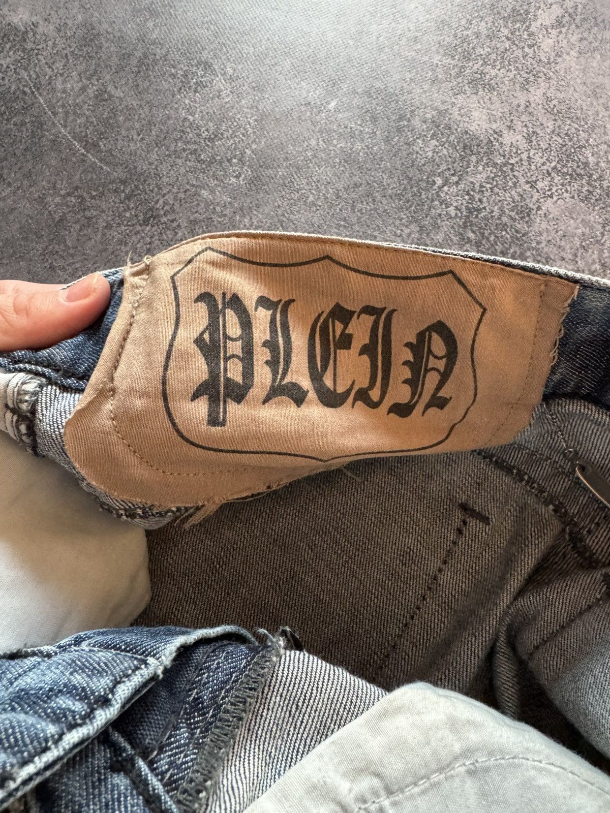 Vintage Philipp Plein Embroidered Pocket Flared Jeans