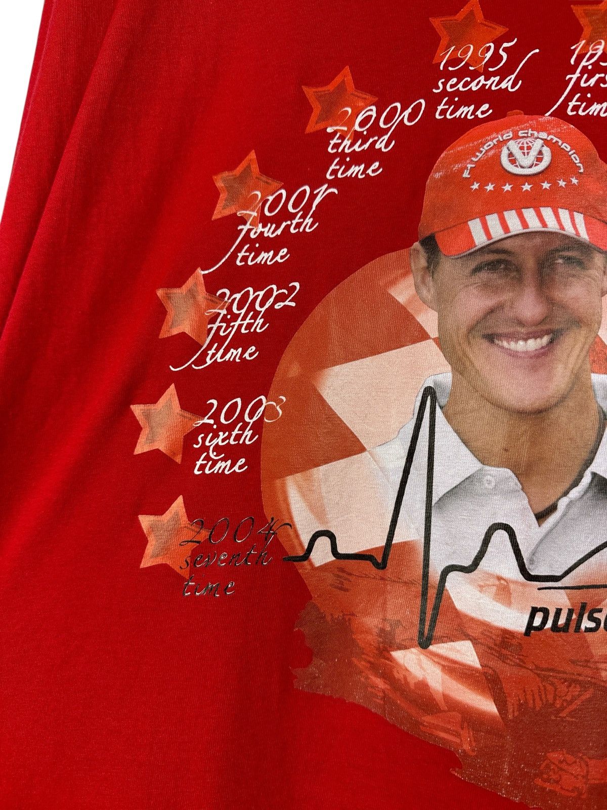 Ferrari × Vintage Michael Schumacher Pulse Passion F1 Time Champion T-Shirt Size US XXL / EU 58 / 5 - 7 Thumbnail
