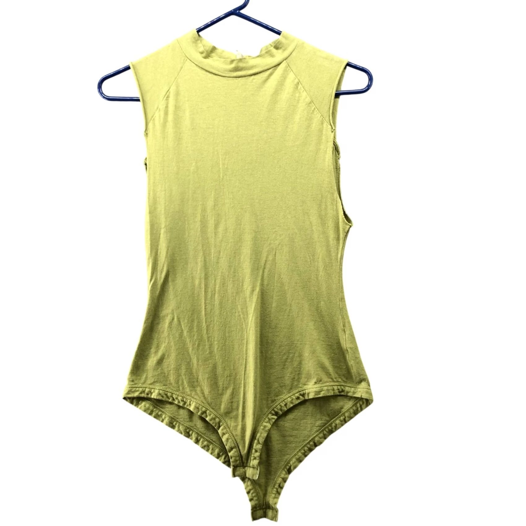Free People Free People Bodysuit Sleeveless Mock Neck Army Green Womens S Size S / US 4 / IT 40 - 2 Thumbnail