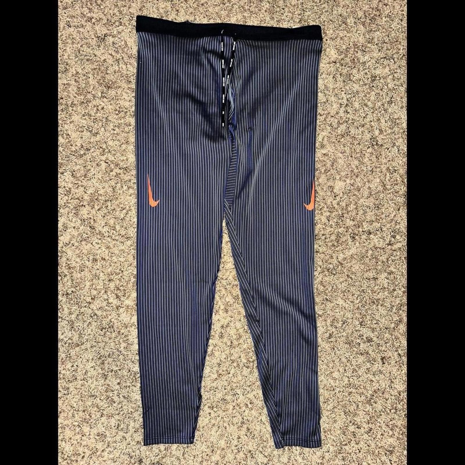 Nike Nike Men's Dri-FIT ADV Aeroswift Racing Tights Black/Royal/Grey/Orange Size US 36 / EU 52 - 1 Thumbnail