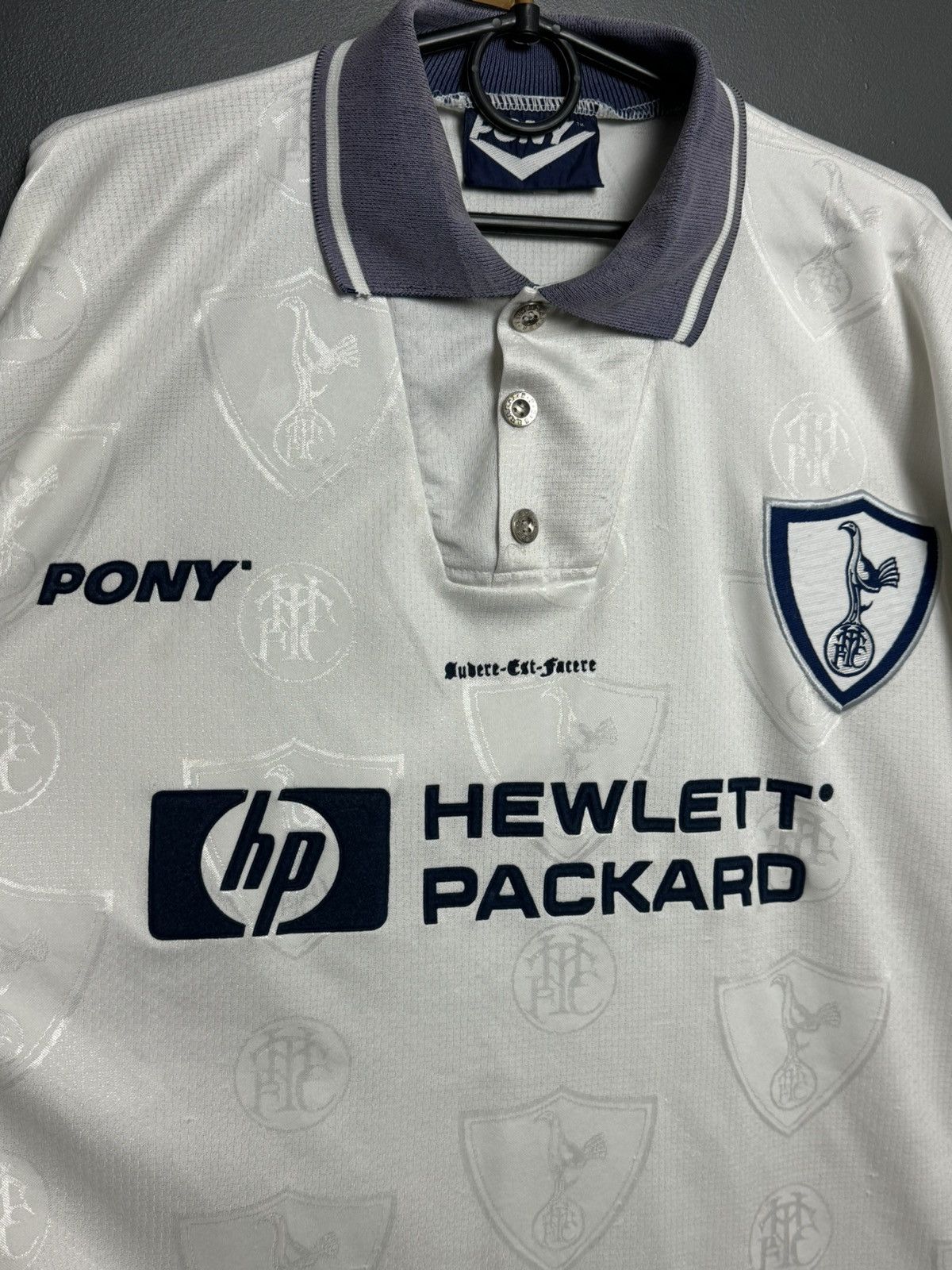 PONY Tottenham Hotspur 95/97 Home Football Jersey Size US L / EU 52-54 / 3 - 3 Thumbnail