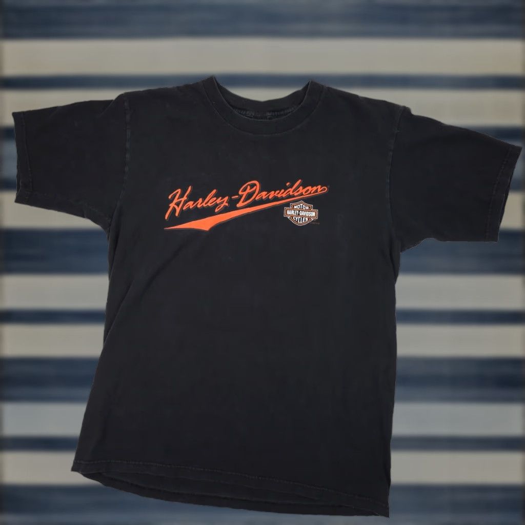 Harley Davidson VINTAGE Harley-Davidson Mens Large T-Shirt Script Spellout Graphic Black Shirt Mens Large Black Harley-Davidson Tshirt Size US L / EU 52-54 / 3 - 1 Thumbnail
