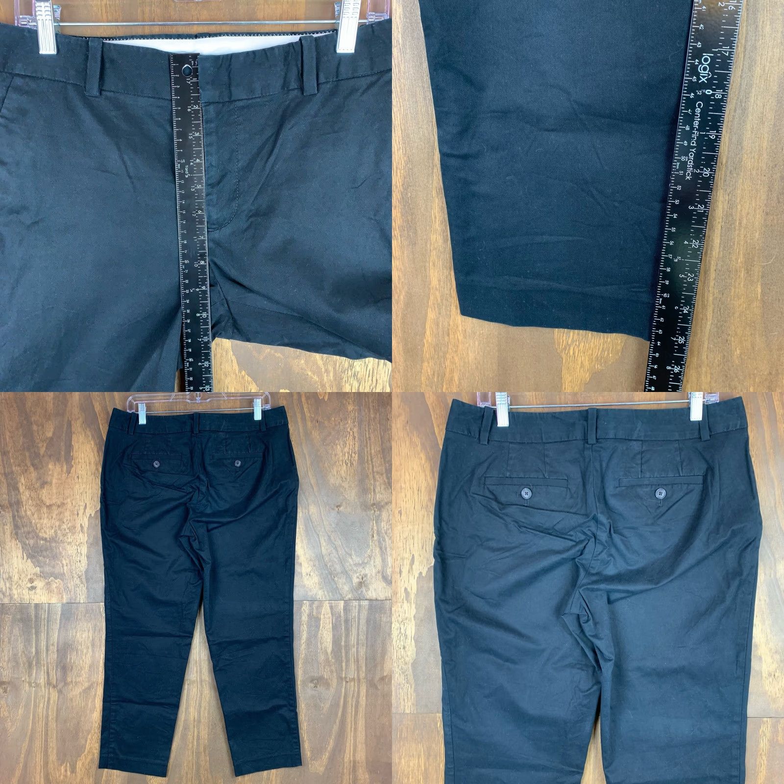 Eddie Bauer Eddie Bauer Womens Pants Black Mid Rise Chino Ankle Casual Stretch 10 Size 32" / US 10 / IT 46 - 8 Thumbnail