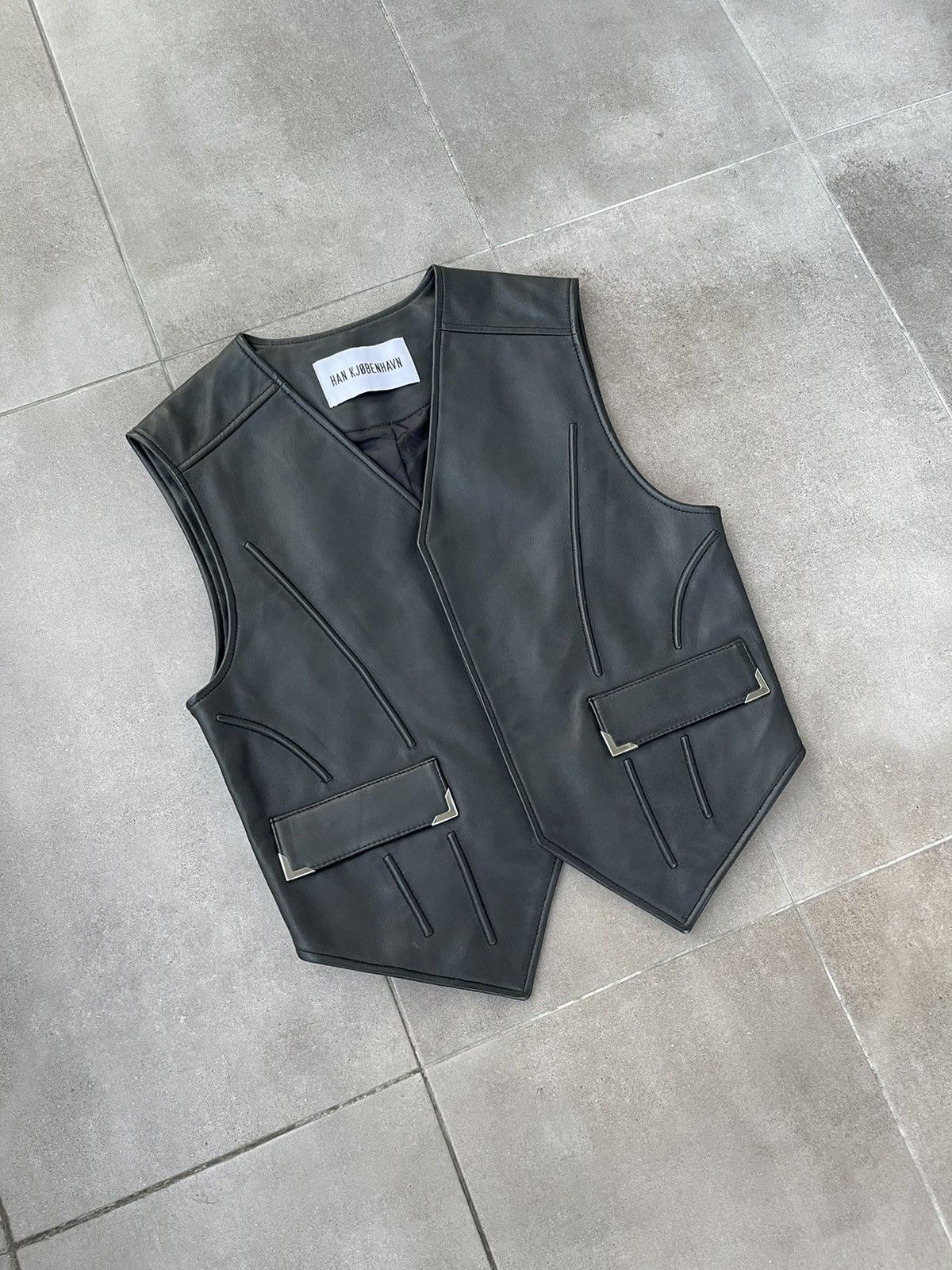 Han Kjobenhavn !DS! FW22 Han Kjobenhavn Tendon Cargo Leather Vest Size US S / EU 44-46 / 1 - 9 Thumbnail