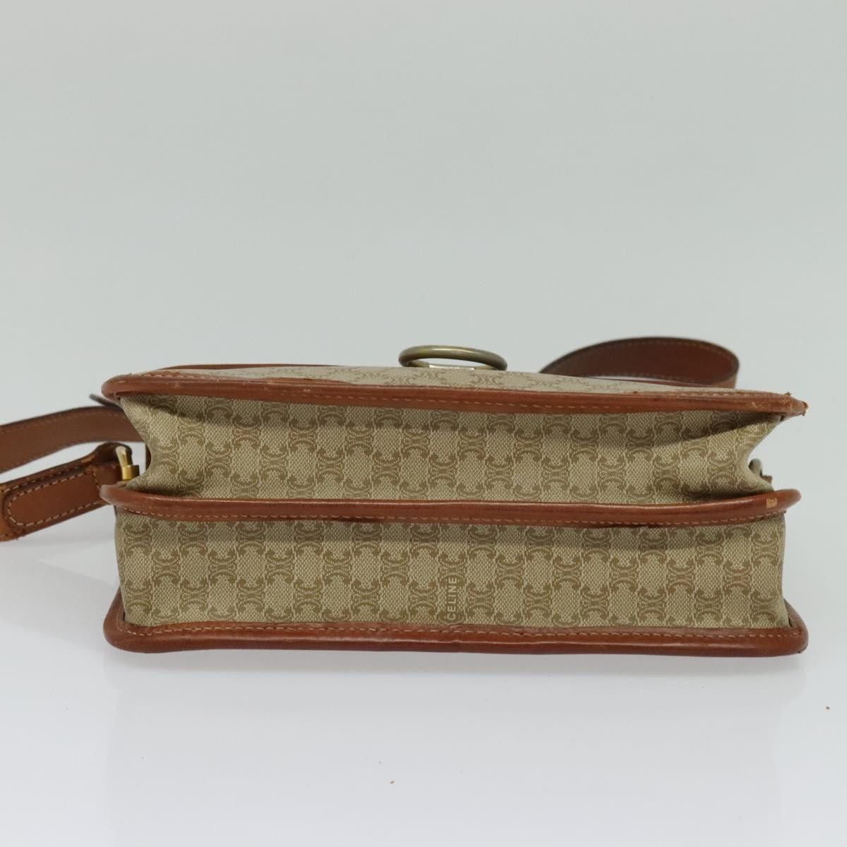 Celine CELINE Macadam Canvas Shoulder Bag Pvc Beige Gold Size ONE SIZE - 9 Thumbnail