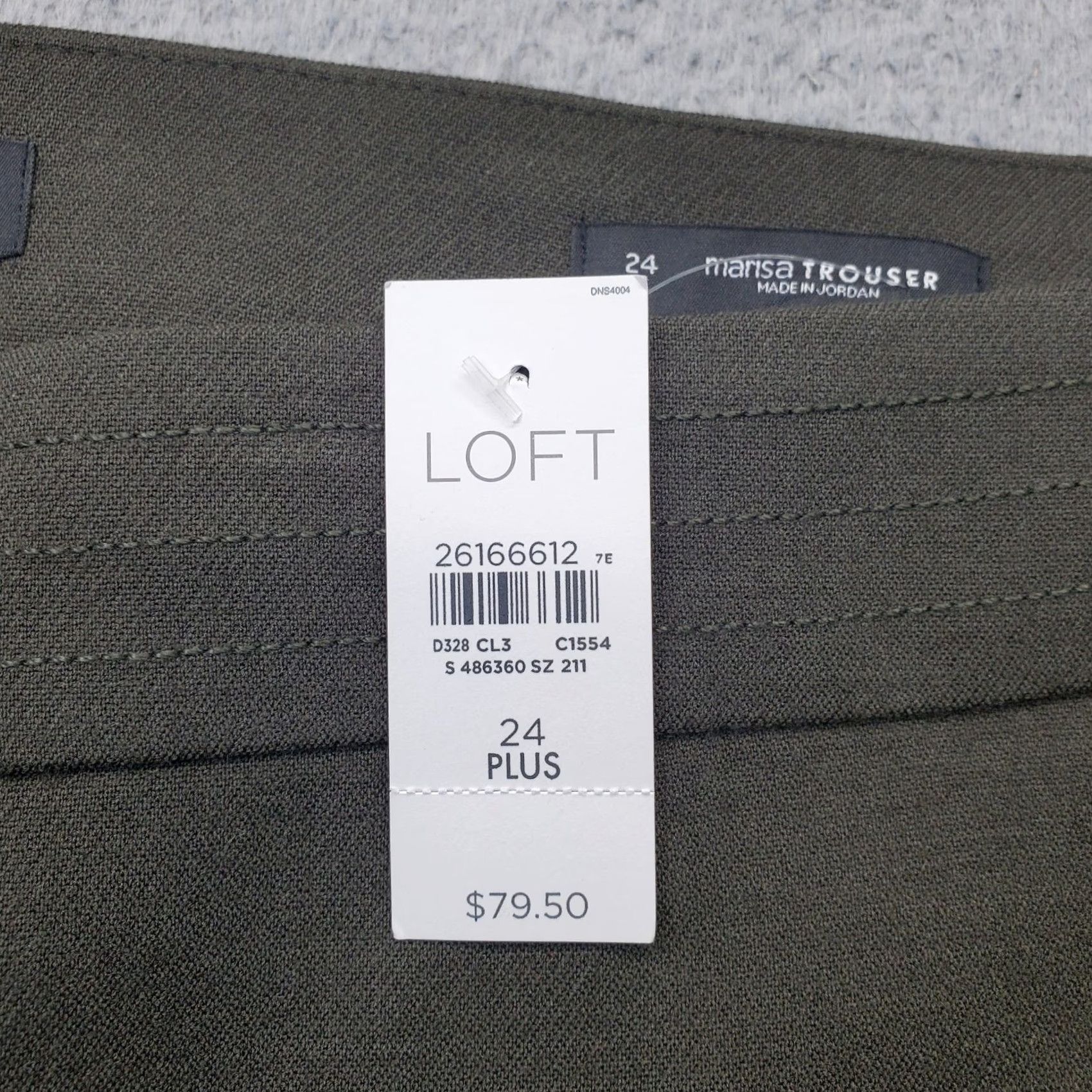 Loft LOFT Womens 24 Green Regular Fit Trouser Pants Wide-Leg Stretch Marisa Size 42" / US 20 - 7 Thumbnail