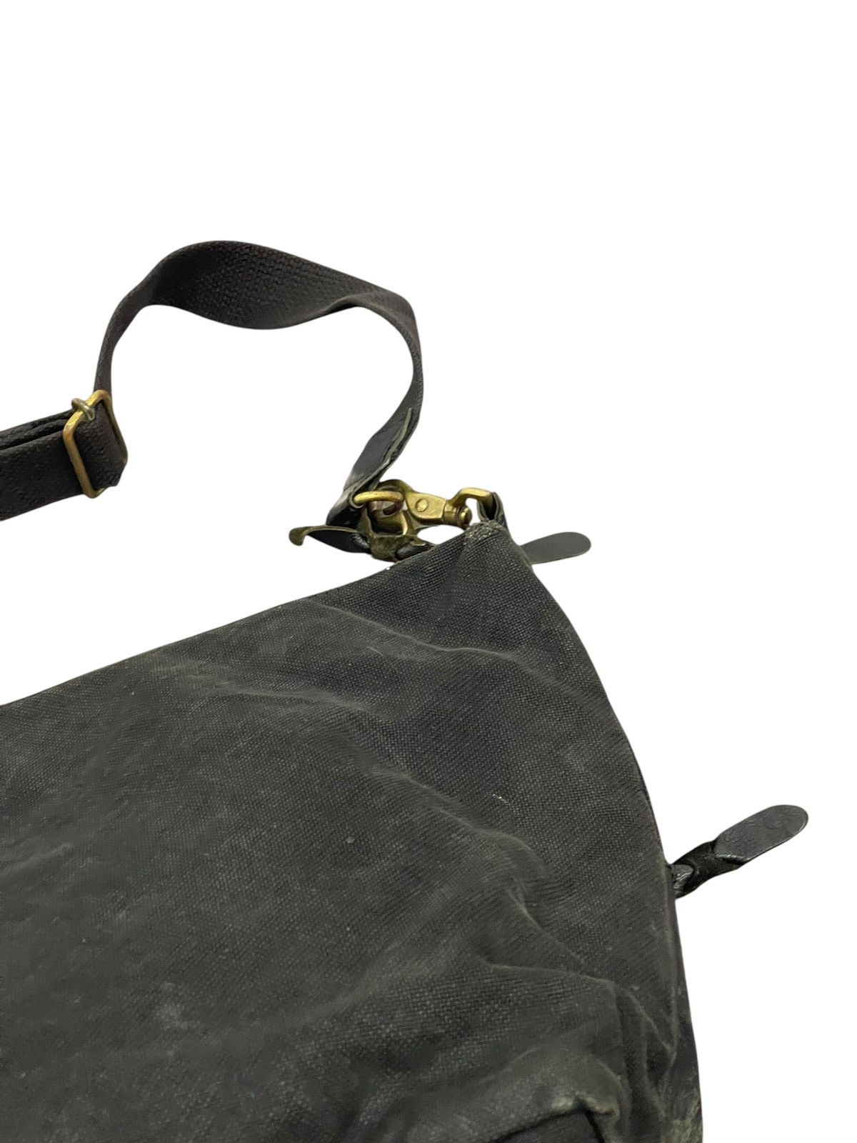 Genuine Leather Leather Cotton Duck Ship Jet Blue Japan Messenger Bag 1🟩8 Size ONE SIZE - 16 Thumbnail