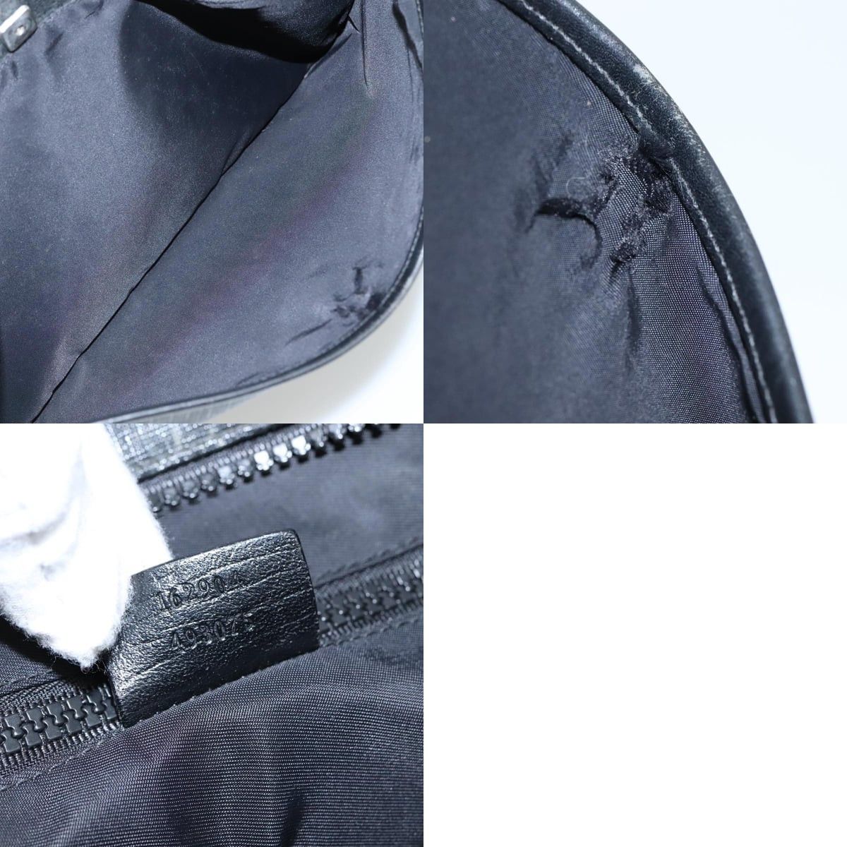 Gucci GUCCI GG Supreme Shoulder Bag Pvc Leather Black Size ONE SIZE - 13 Thumbnail