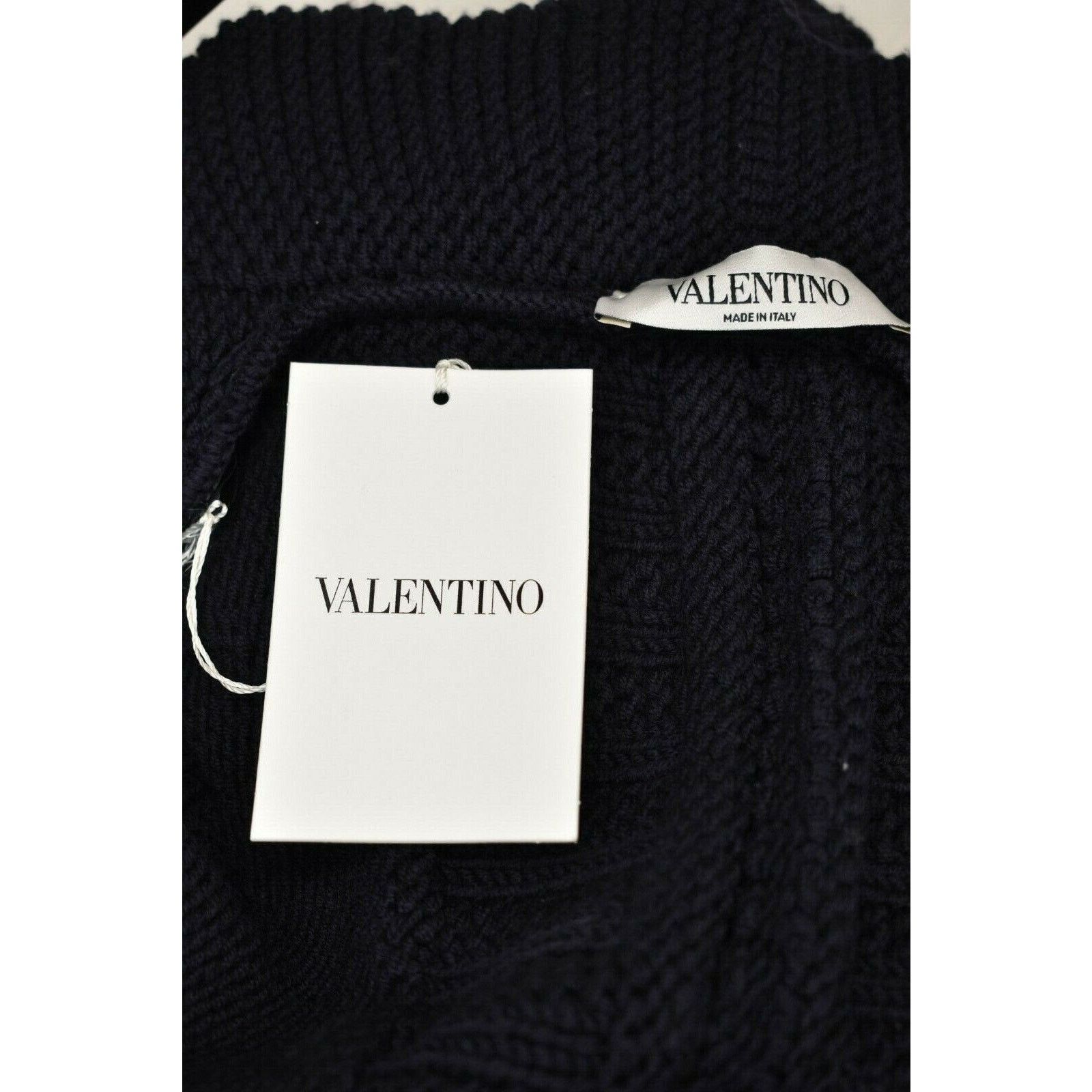 Valentino VALENTINO GARAVANI NAVY WOOL SWEATER CARDIGAN OVER COAT M IT Size M / US 6-8 / IT 42-44 - 9 Thumbnail