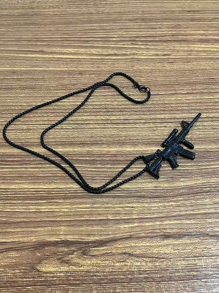 Jewelry Machine Gun Pendant Necklace Size ONE SIZE - 1 Thumbnail