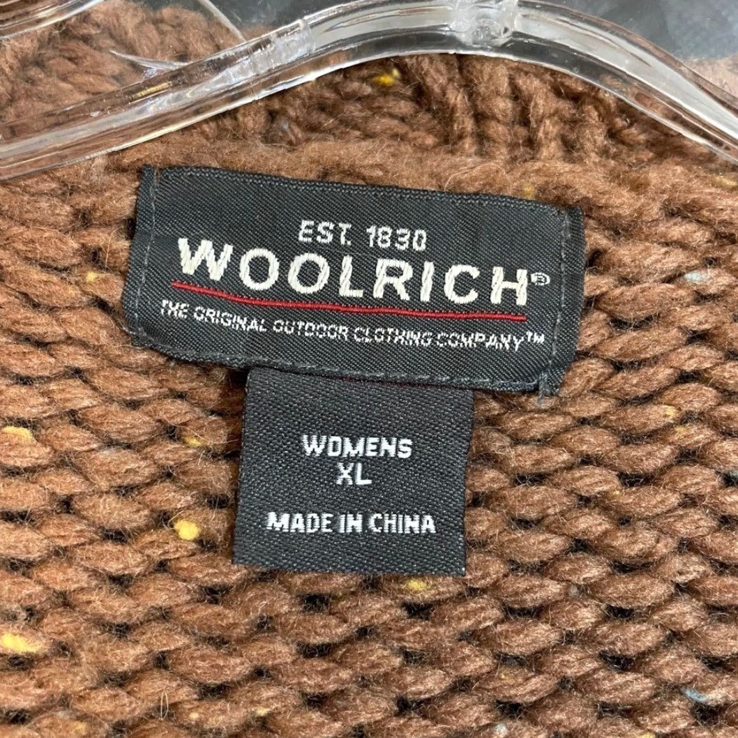 Vintage Woolrich Cardigan Wool Blend Full Zip Knit Sweater Brown Dark Clove Womens XL Size XL / US 12-14 / IT 48-50 - 3 Thumbnail
