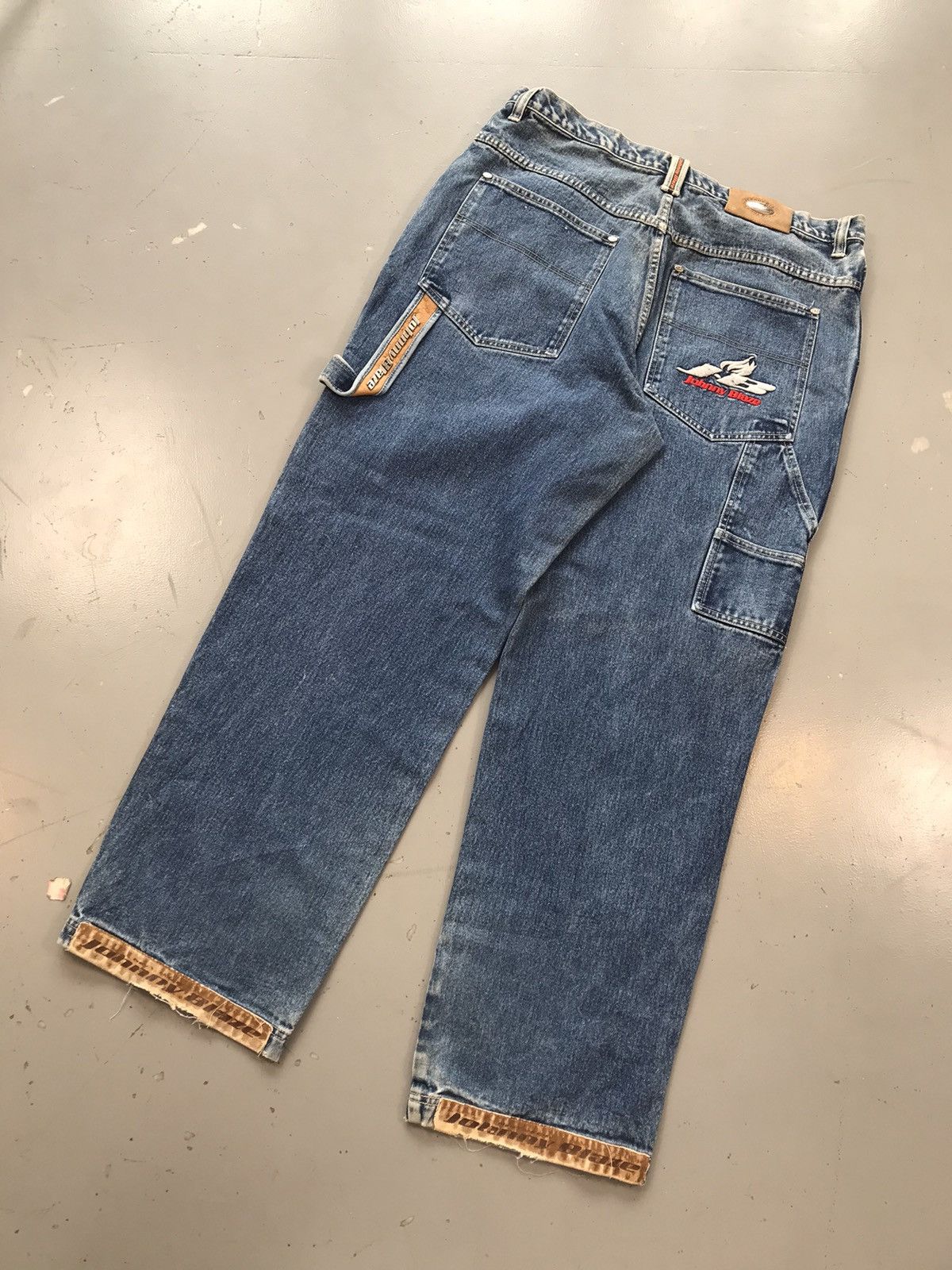 Designer × Vintage Vintage johnny blaze baggyfit SpellOut denim pant Size US 36 / EU 52 - 11 Thumbnail