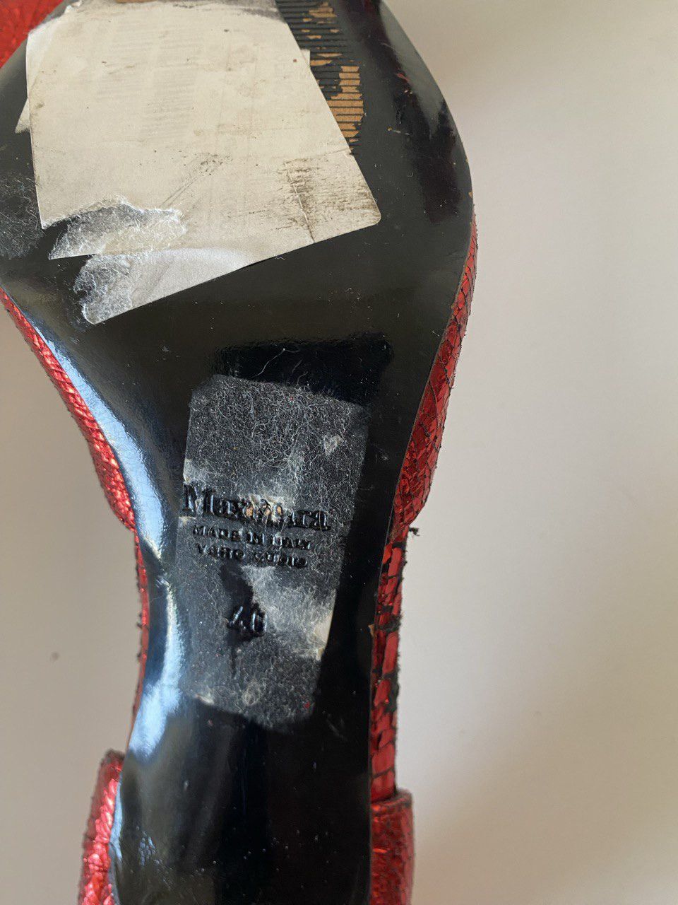 Max Mara Beautiful red/black shoes with scales Size US 10 / IT 40 - 3 Thumbnail