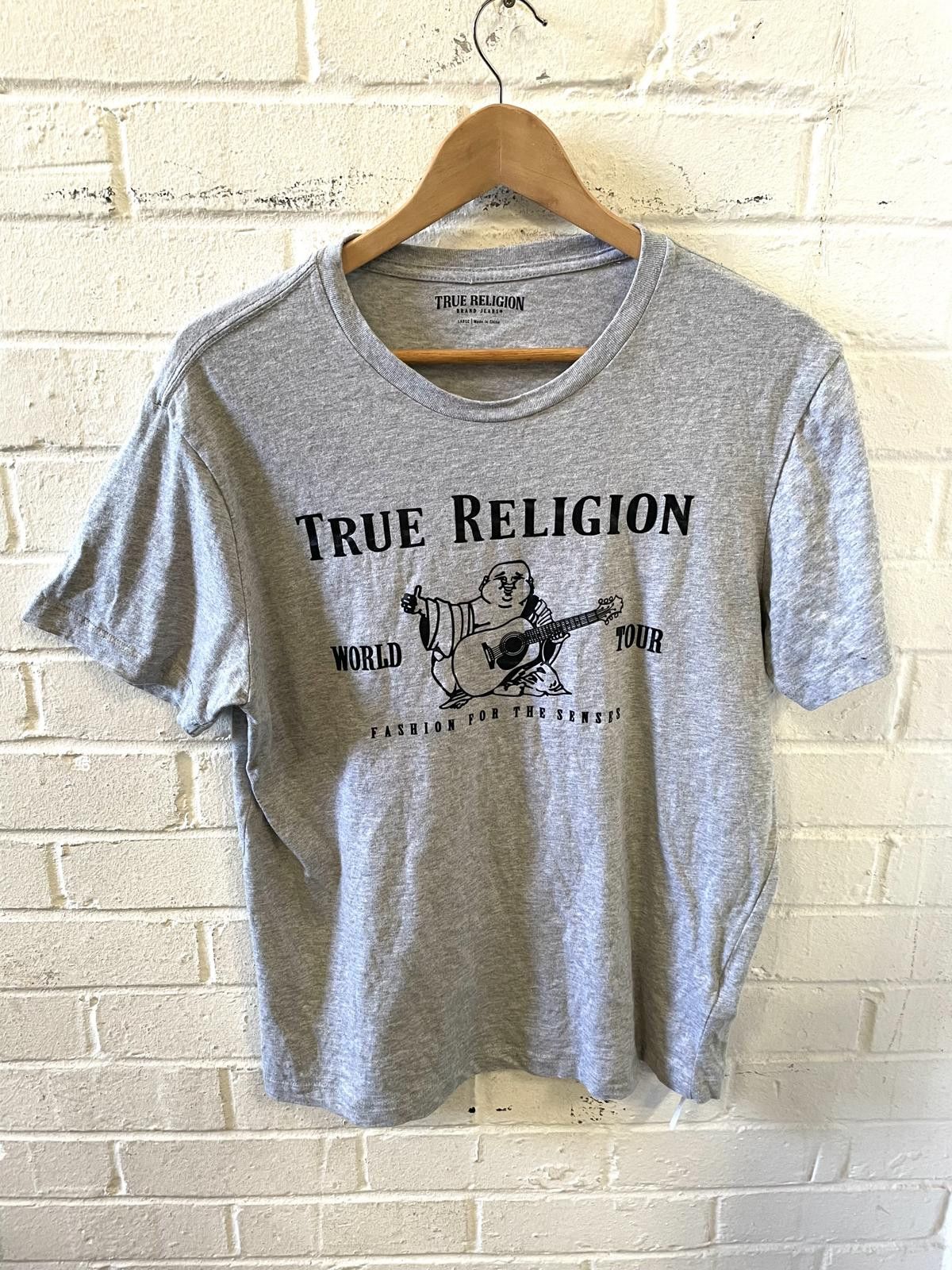 True Religion True Religion Grey Graphic World Tour T-Shirt Size US L / EU 52-54 / 3 - 1 Thumbnail