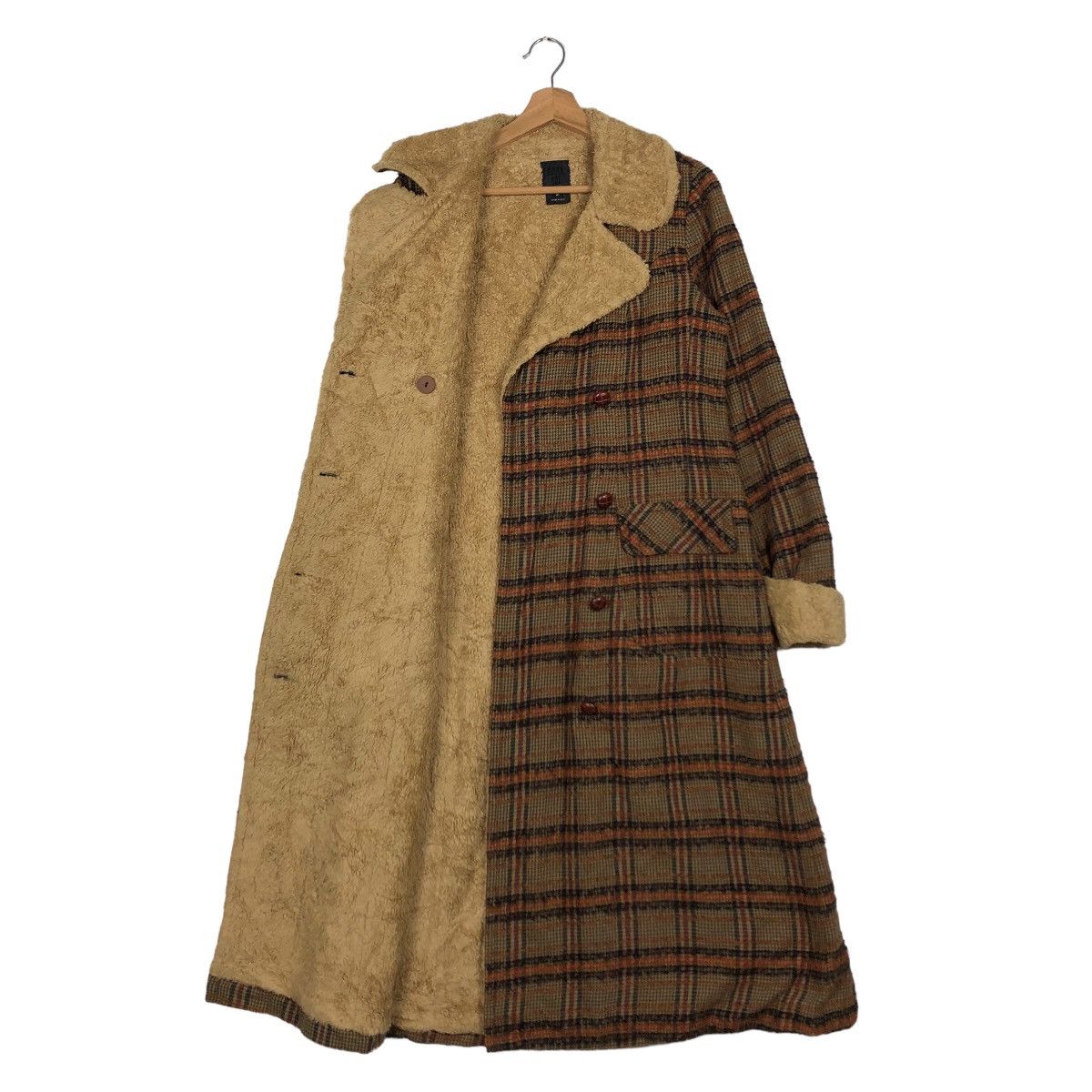 Anna Sui 🔥Tartan Design Fly Coats Long Jacket Mink Fur Lining Size M / US 6-8 / IT 42-44 - 10 Thumbnail