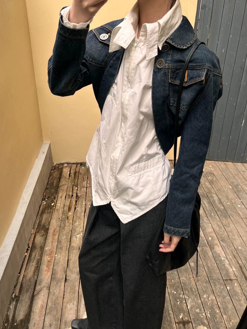 Comme des Garcons Comme Des Garcons Cropped Half Arc Denim Top Size S / US 4 / IT 40 - 2 Thumbnail