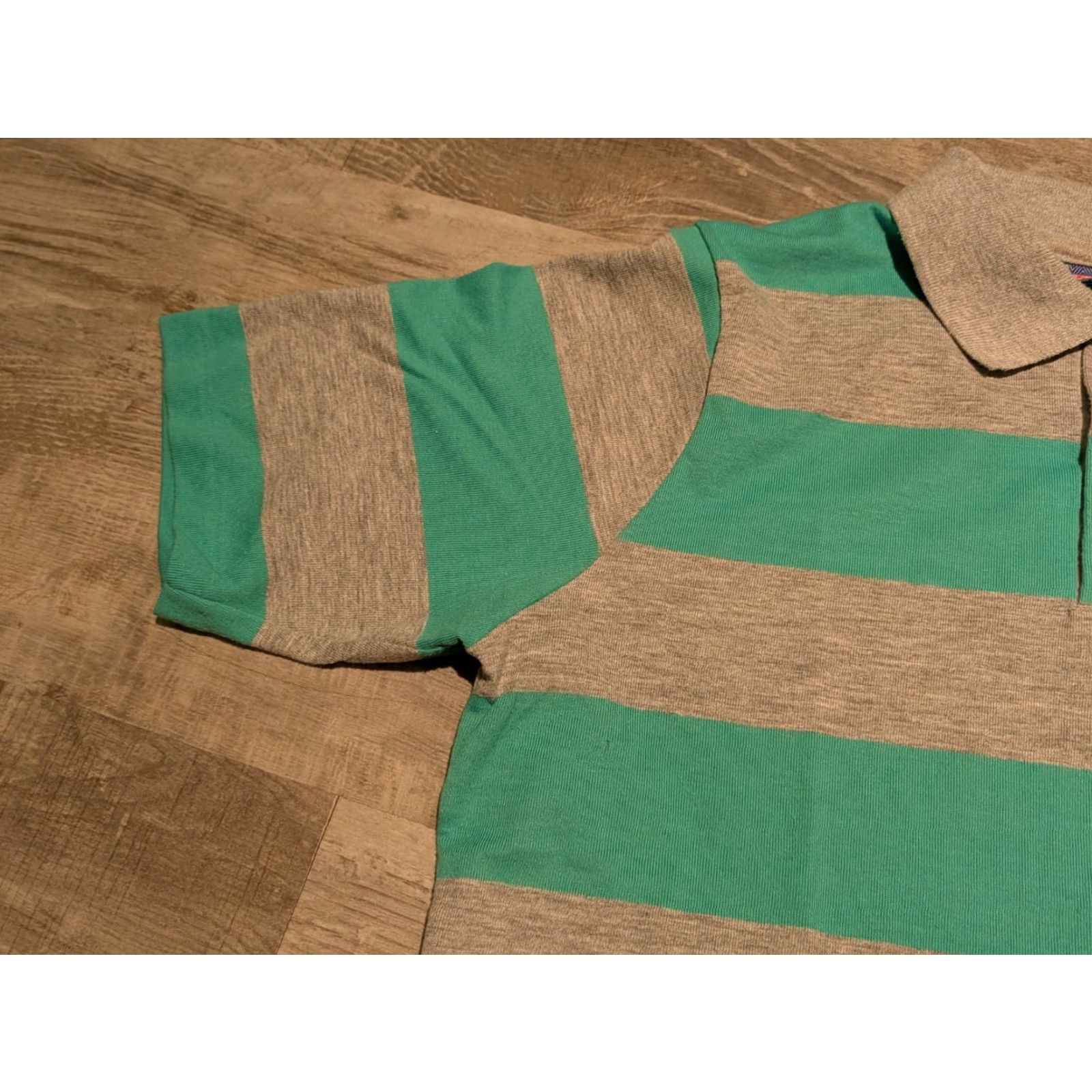 Vintage VINTAGE Encino Surf Stripe Polo Shirt Mens Polo Shirt Medium Tall Blue/Gray 1970s USA Made Short Sleeve Navy Gray Vintage Size US M / EU 48-50 / 2 - 4 Thumbnail