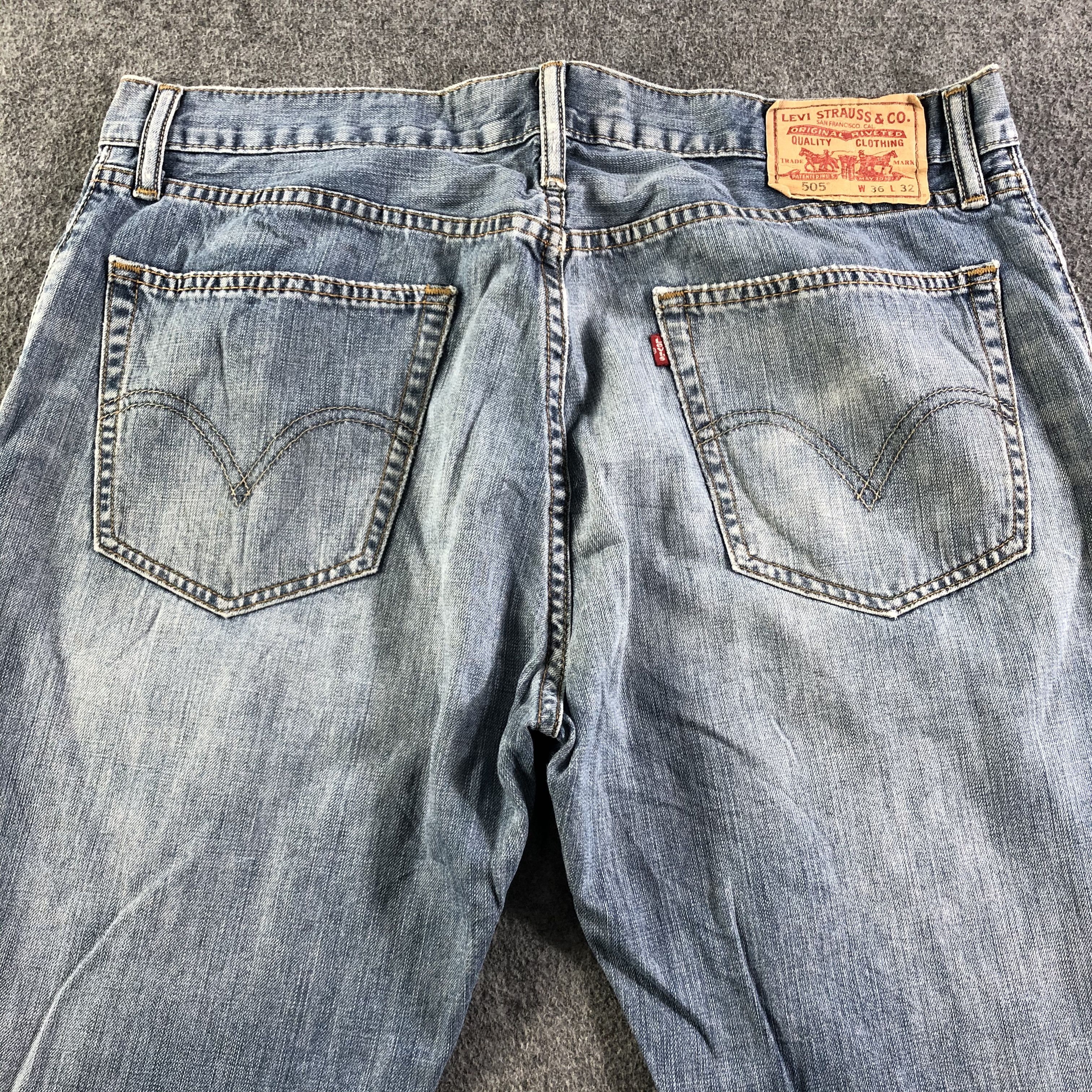 Levi's Vintage Blue Wash Levis 505 Jeans-J3134 Size US 38 / EU 54 - 4 Thumbnail