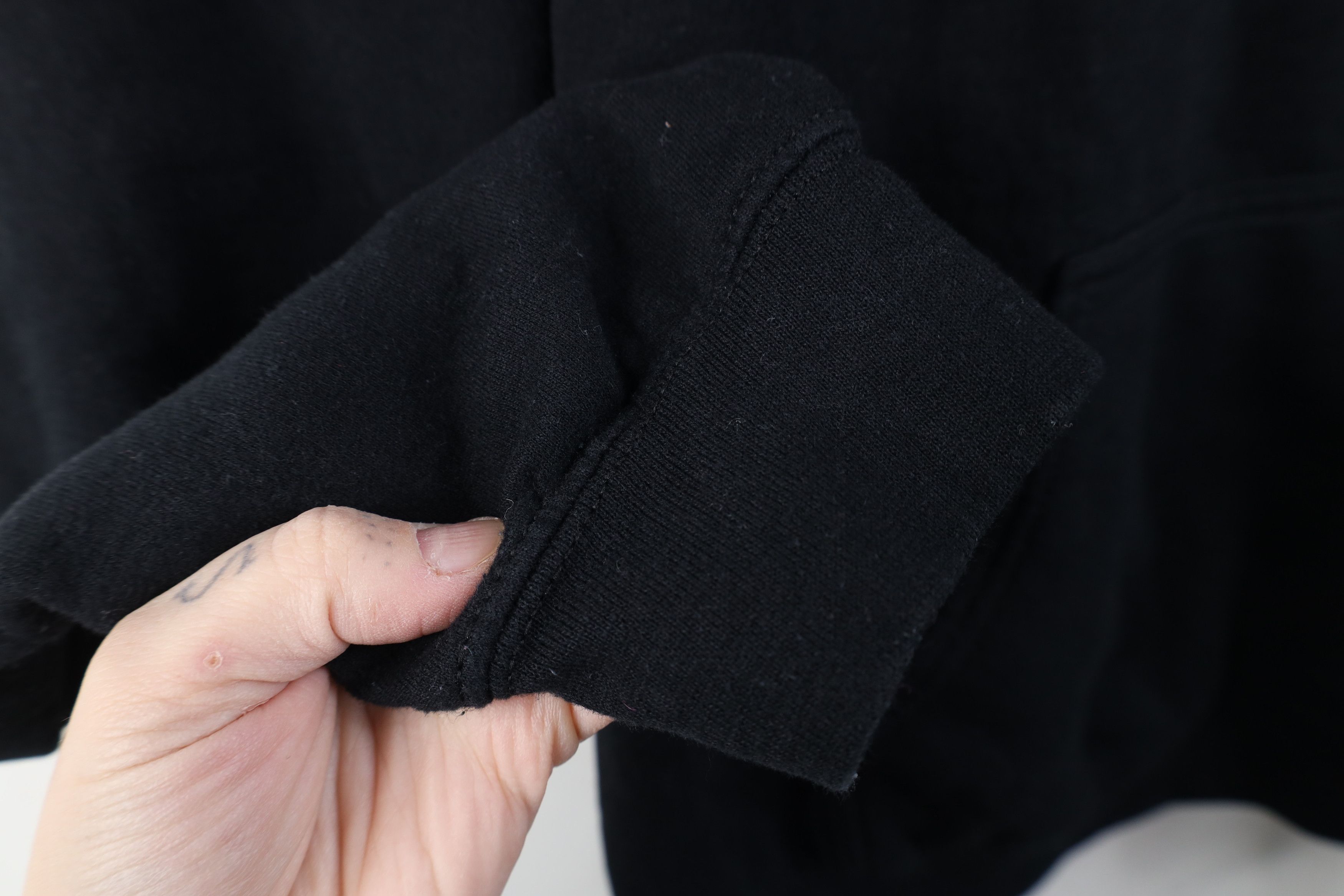 Vintage Vintage 90s Y2K Streetwear Blank Hoodie Sweatshirt Black Size US L / EU 52-54 / 3 - 6 Thumbnail