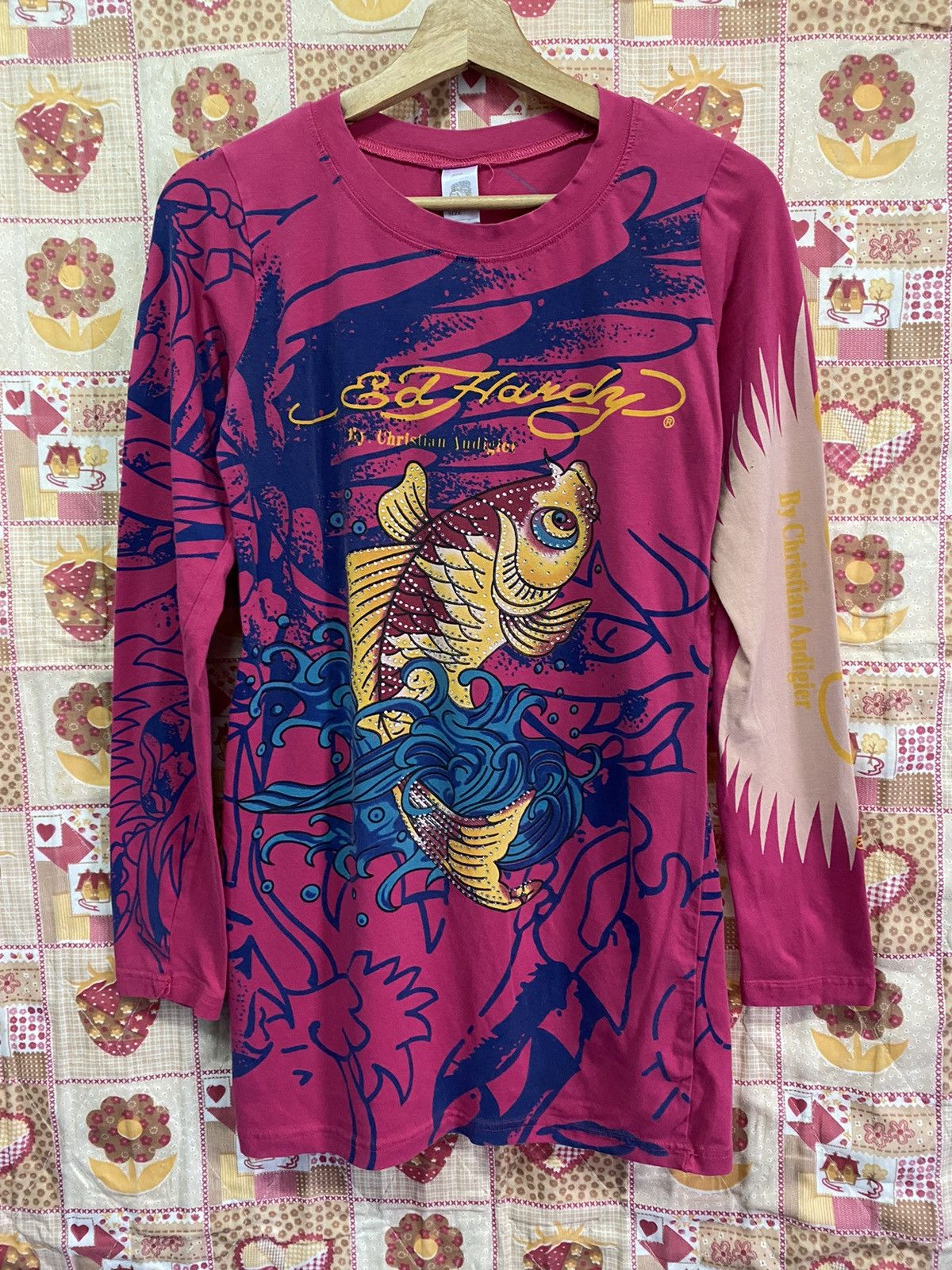 Christian Audigier Swarovski Fish x Skulls Ed Hardy by Christian Audigier Size XL / US 12-14 / IT 48-50 - 2 Thumbnail