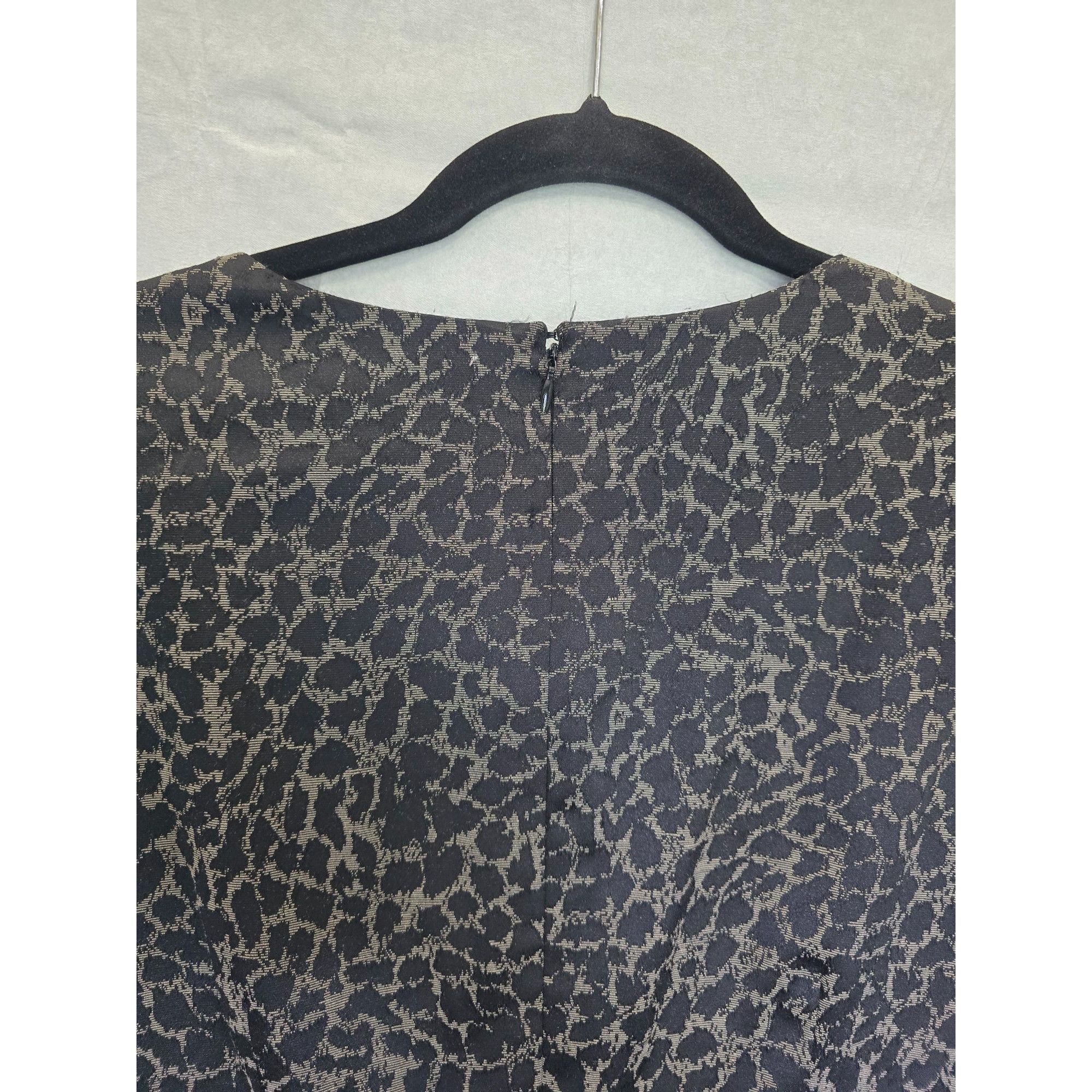 Other Antonio Melani Women's Houndstooth & Leopard Print Dress Bla Size L / US 10 / IT 46 - 7 Thumbnail