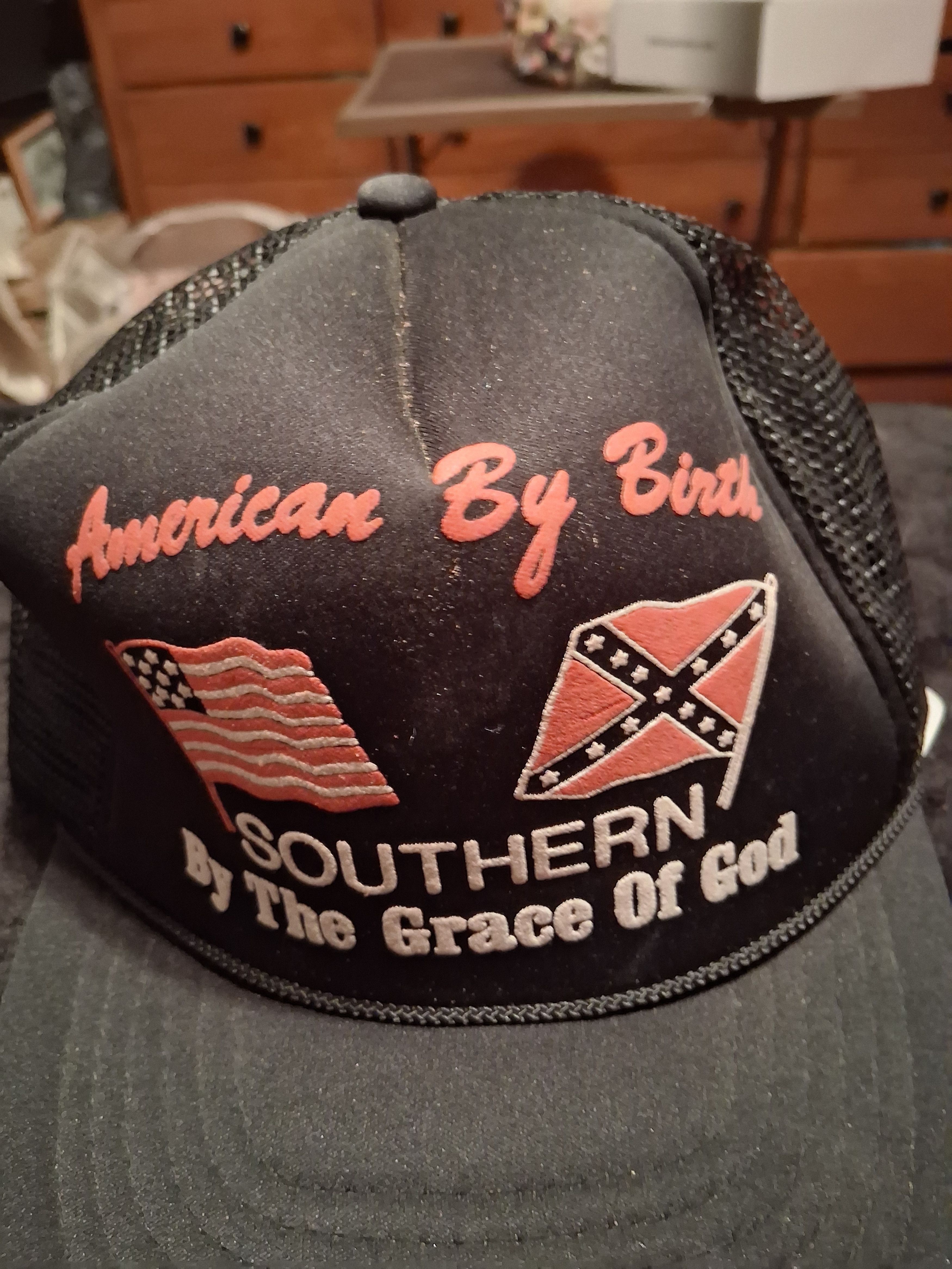 Other American by birth; Southern By The Grace of God trucker hat Size ONE SIZE - 2 Thumbnail