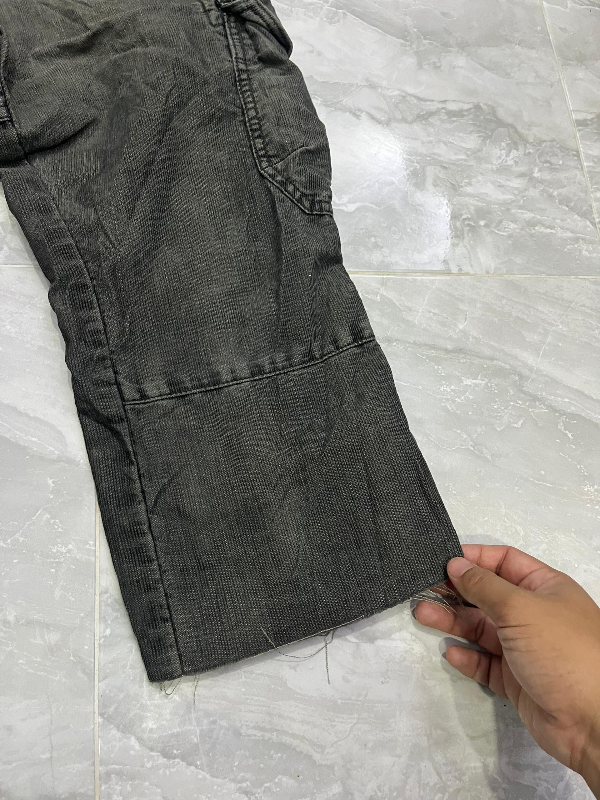 Japanese Brand Back Number Corduroy Cargo Cropped Military Pants Size US 32 / EU 48 - 8 Thumbnail