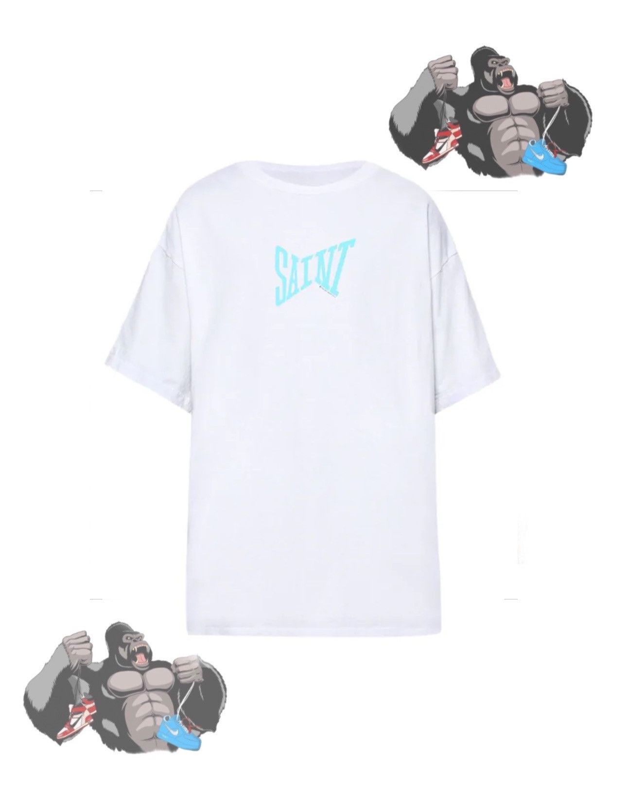 Bape × Saint Michael Bape X Saint Mxxxxxx Guns Tee | Grailed