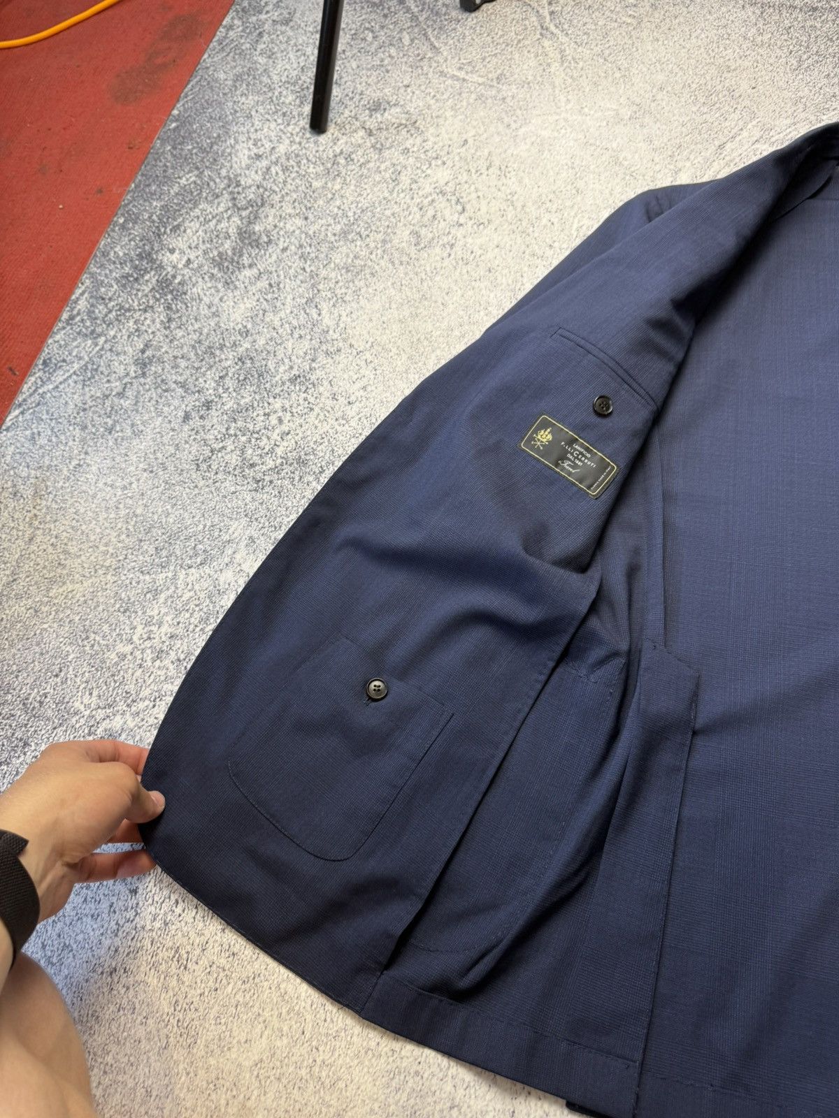 Suitsupply Mens Suitsupply Havana Patch UL Blue Wool Suit Size 46R - 10 Thumbnail