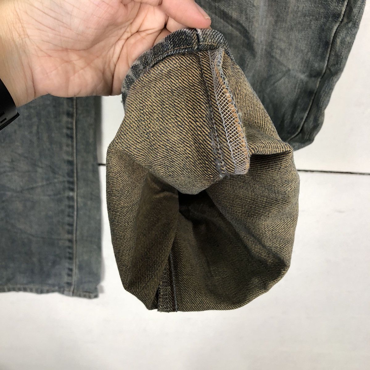 Japanese Brand 🔥90’s Vintage Edwin Distressed Denim Jeans Blue Tag Japan Size US 40 / EU 56 - 11 Thumbnail