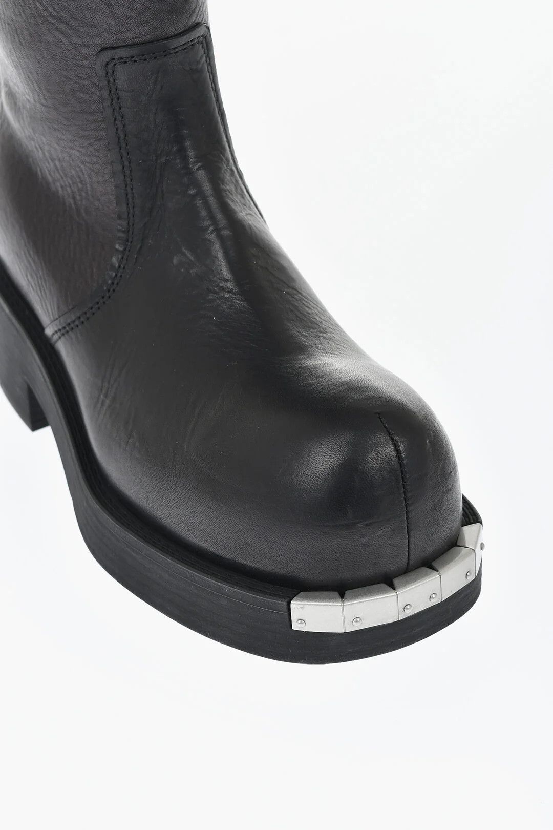 Maison Margiela og1mm0426 Leather Over-The-Knee Boots in Black Size US 6.5 / IT 36.5 - 4 Thumbnail