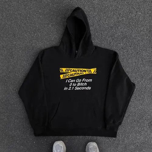 Japanese Brand Hip Hop Retro Creative Print Loose Hooded Sweatshirt Size US L / EU 52-54 / 3 - 1 Thumbnail