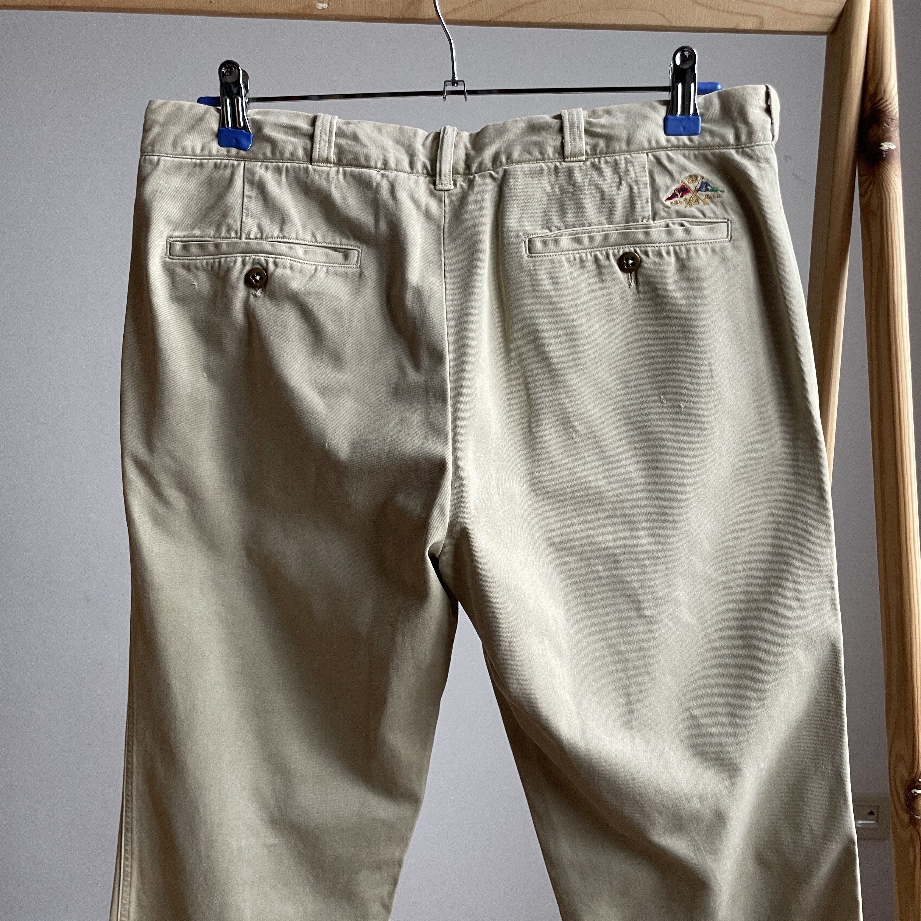 Polo Ralph Lauren Polo Ralph Lauren Vintage Beige Distressed Heavy Chinos Size US 33 - 4 Thumbnail