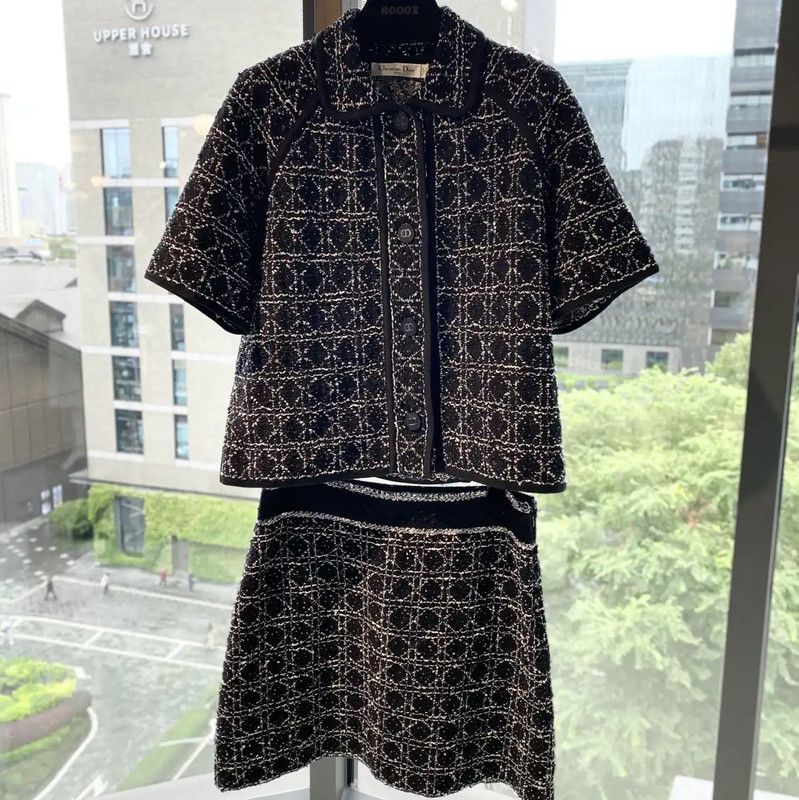 Dior Dior Black Cotton Women's Dress 0089 Size ONE SIZE - 1 Thumbnail